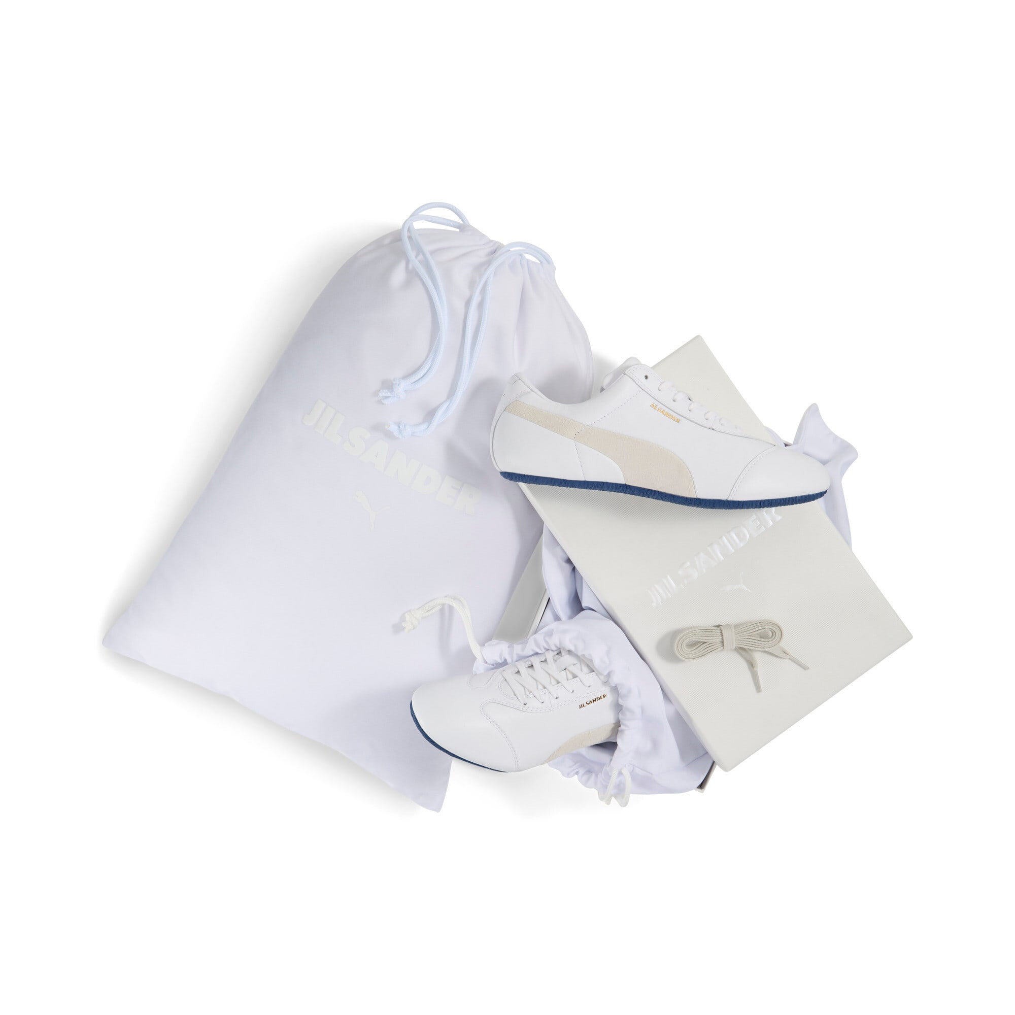 メンズ PUMA x JIL SANDER スピードキャット L スニーカー, PUMA White-Blue Jewel, extralarge-JPN