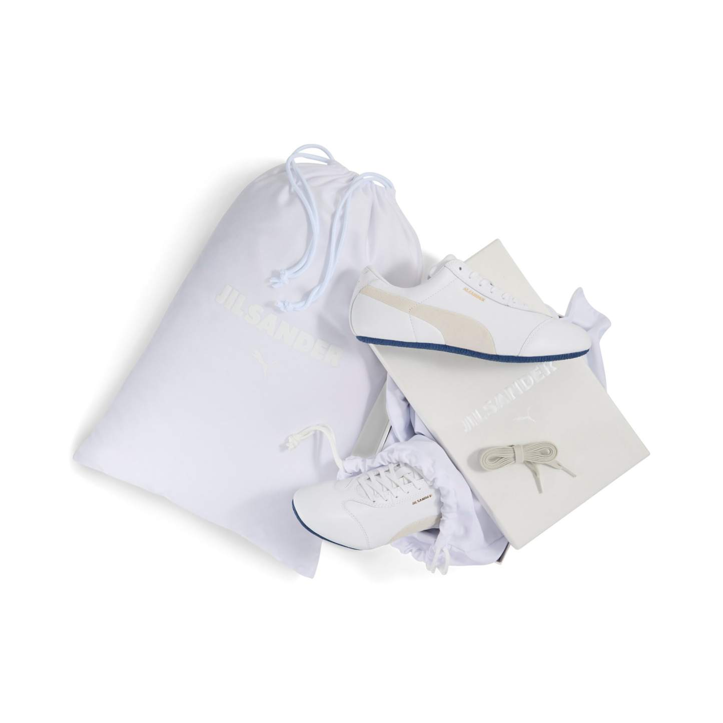 メンズ PUMA x JIL SANDER スピードキャット L スニーカー, PUMA White-Blue Jewel, extralarge-JPN