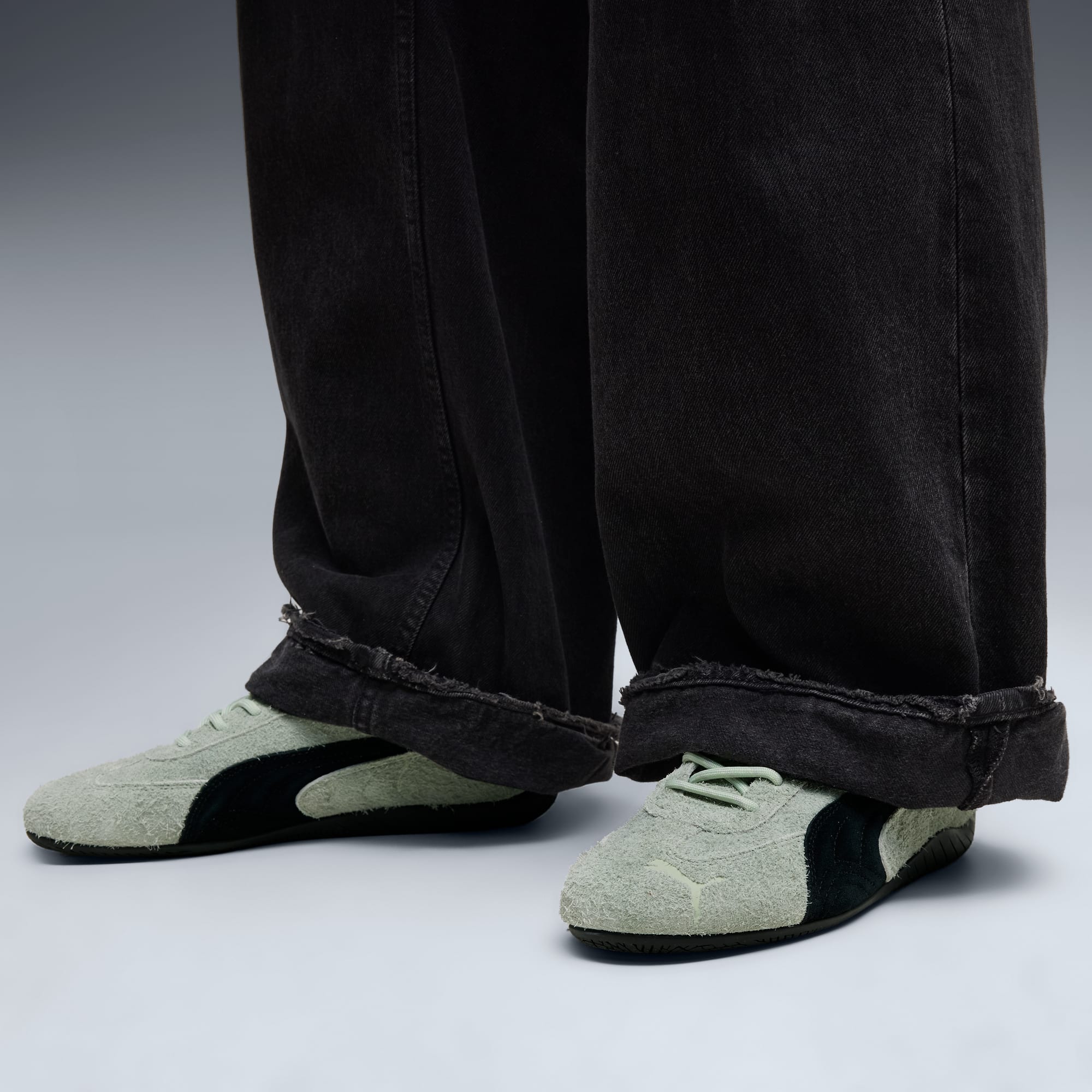 ウィメンズ スピードキャット スノー スニーカー, Soft Grass-PUMA Black, extralarge-JPN