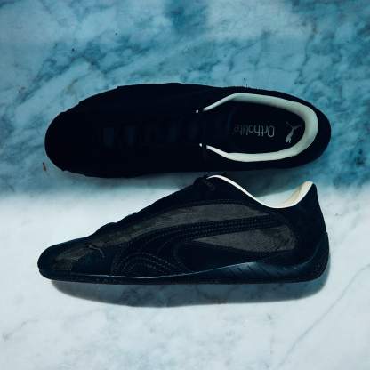 ユニセックス PUMA x monkey time スピードキャット プラス スニーカー, PUMA Black-Alpine Snow, extralarge-JPN