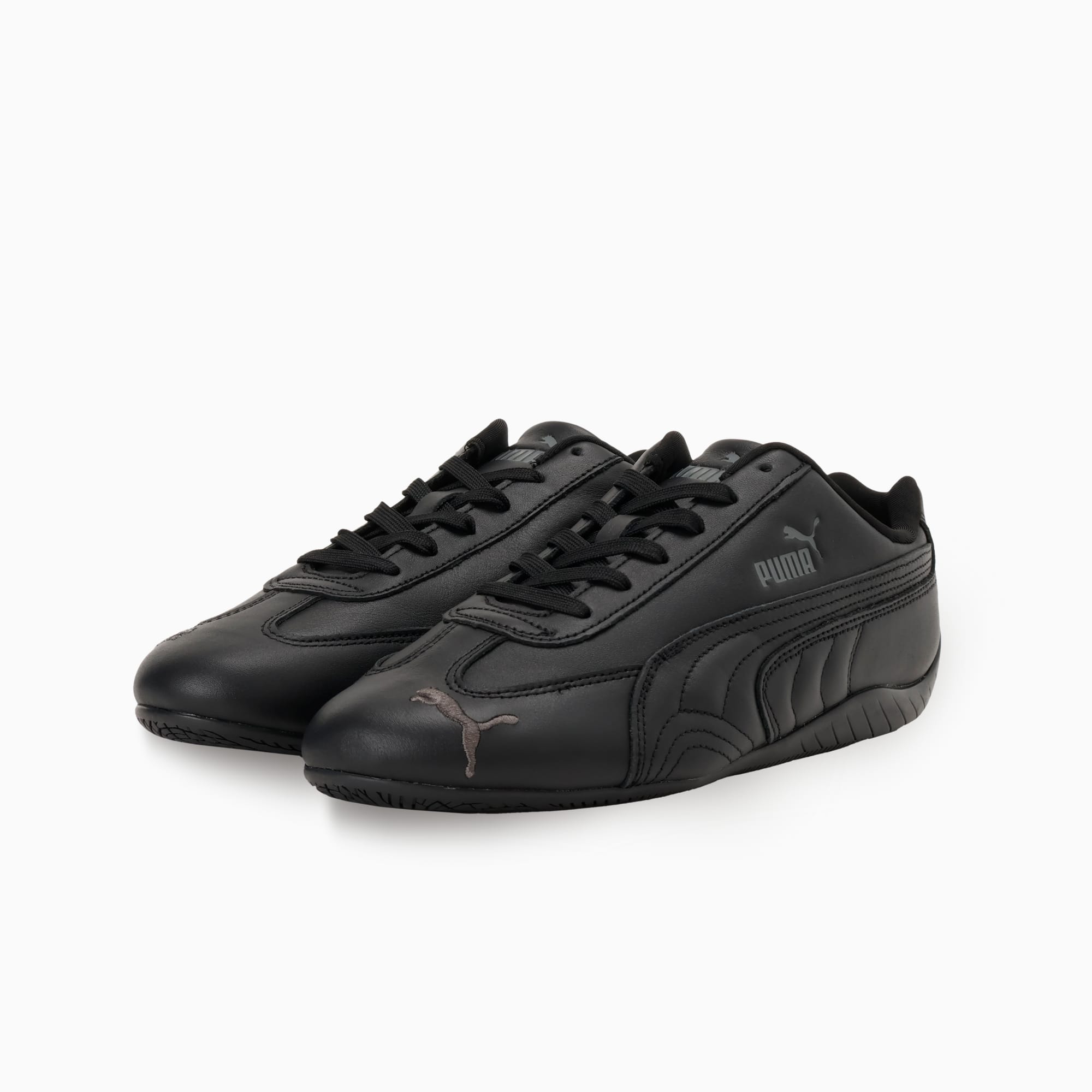 ユニセックス スピードキャット フルレザー スニーカー, PUMA Black-Shadow Gray, extralarge-JPN