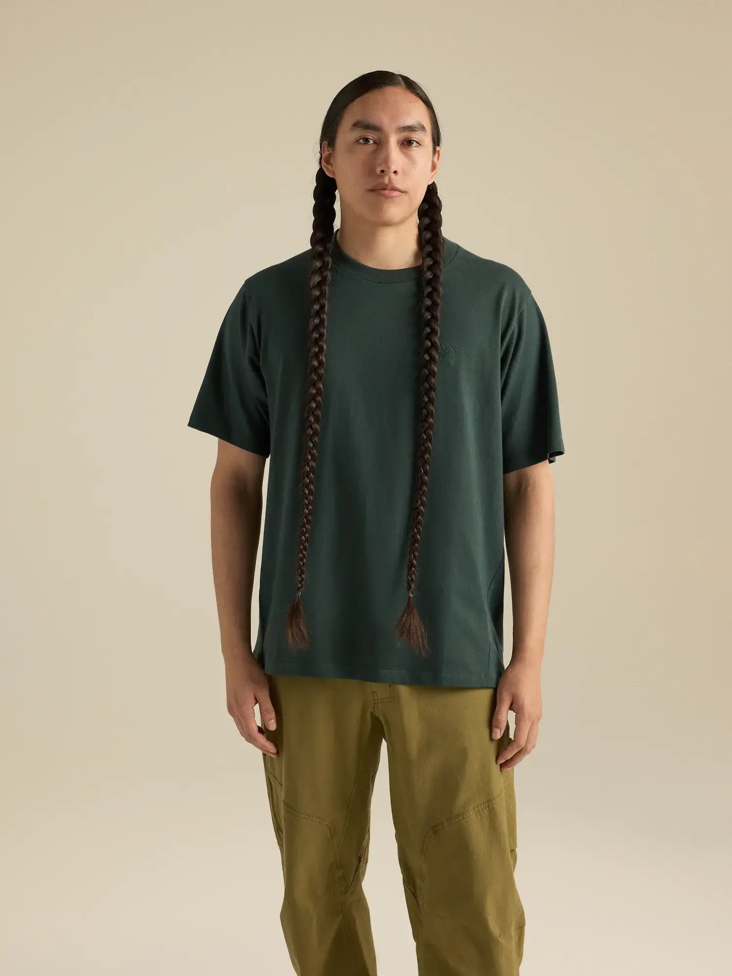 クラッグ コットン エンブレム クルー ショートスリーブ メンズ