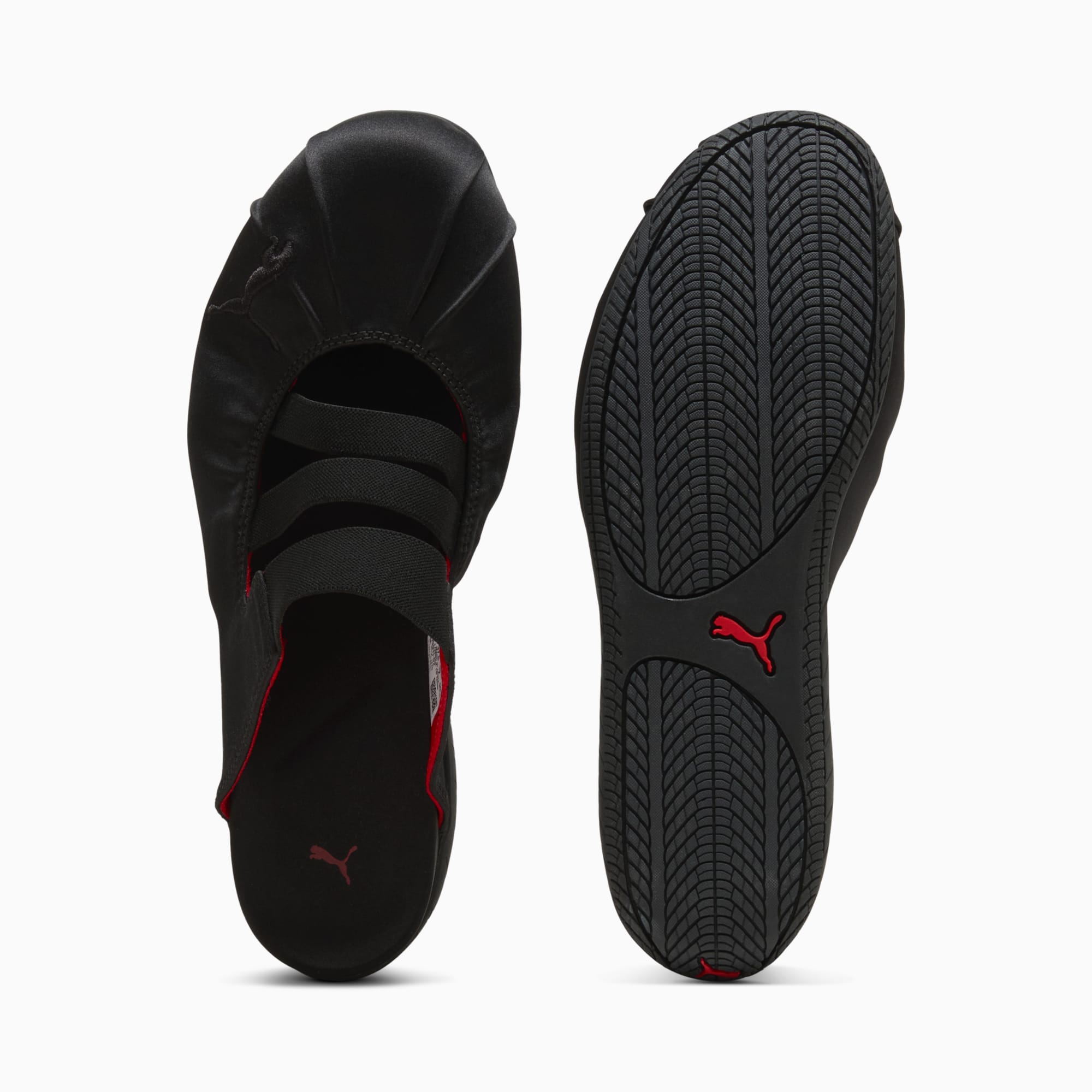 ウィメンズ スピードキャット ミュール サテン スニーカー, PUMA Black-For All Time Red, extralarge-JPN