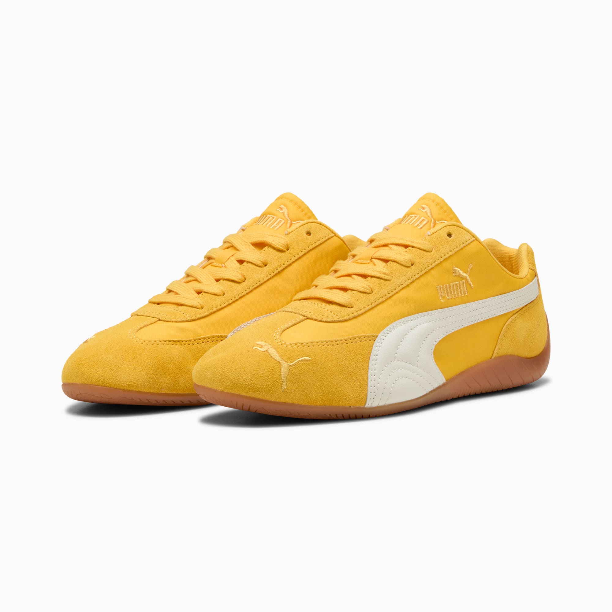 ユニセックス スピードキャット ナイロン スニーカー, Yellow Sizzle-PUMA White, extralarge-JPN