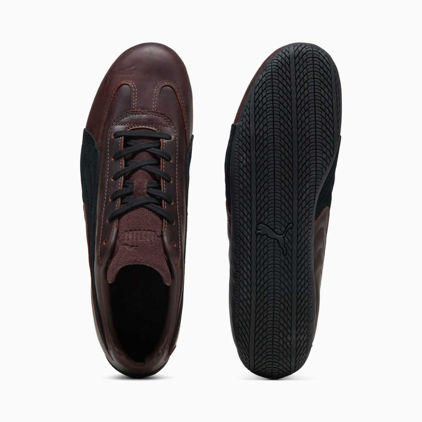 ユニセックス スピードキャット ドレスト スニーカー, Leather Brown-PUMA Black, extralarge-JPN