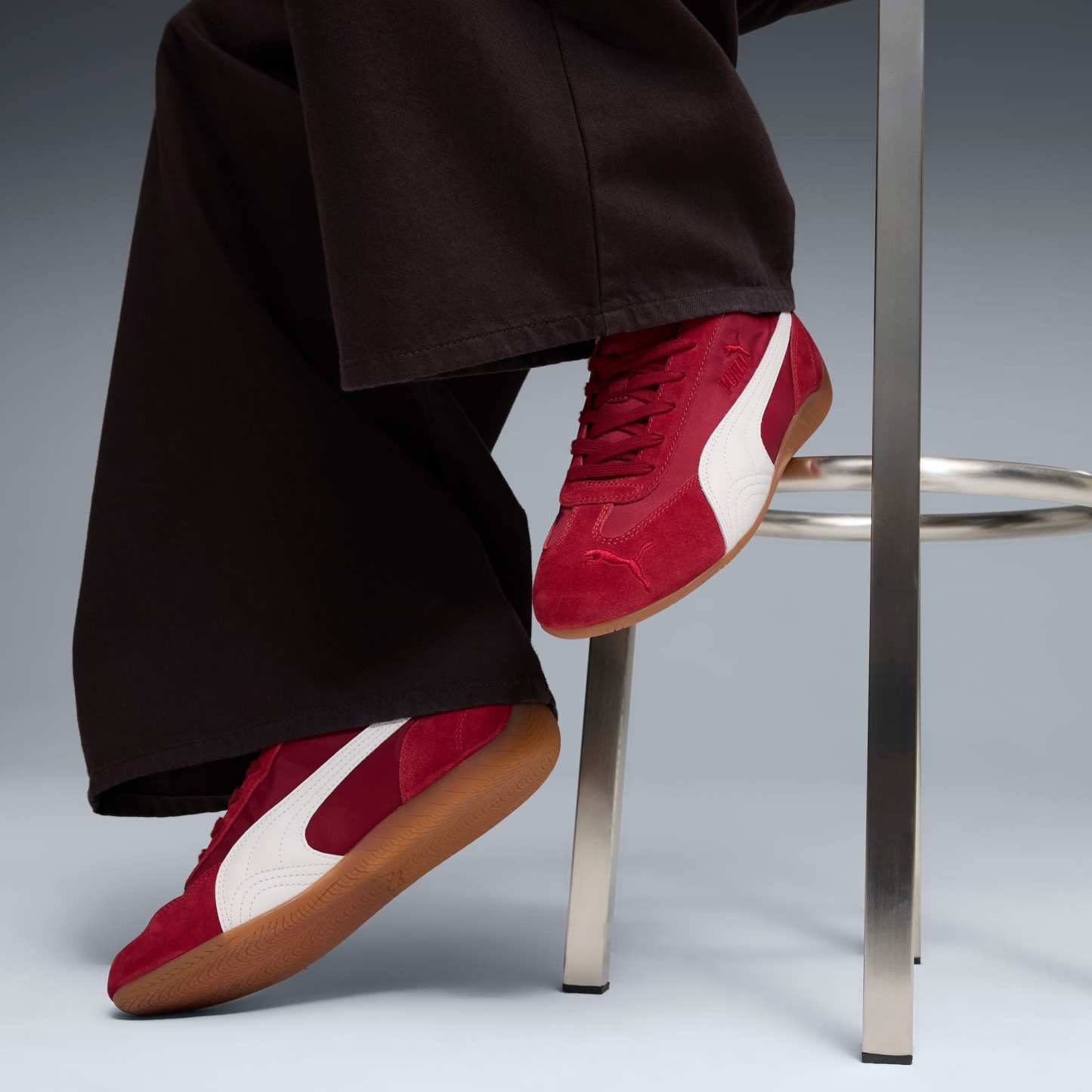 ユニセックス スピードキャット ナイロン スニーカー, Dark Crimson-PUMA White, extralarge-JPN