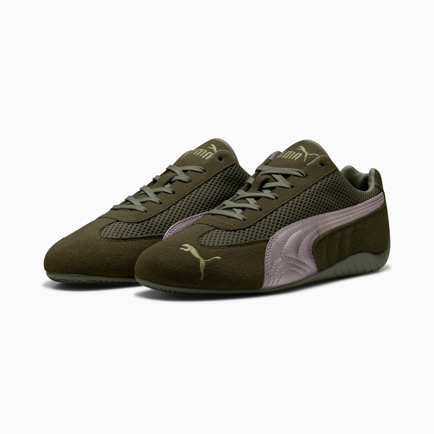 ユニセックス スピードキャット プレミアム スニーカー, Dark Olive-Matte Silver, extralarge-JPN
