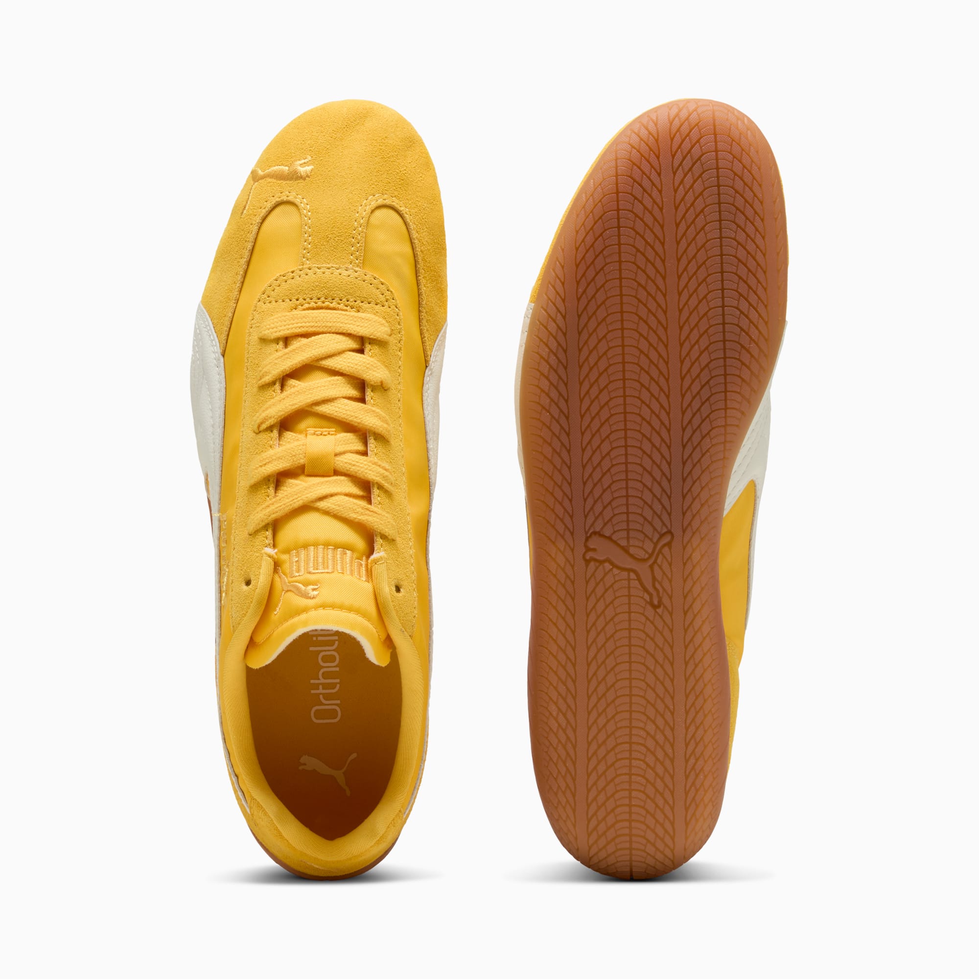 ユニセックス スピードキャット ナイロン スニーカー, Yellow Sizzle-PUMA White, extralarge-JPN