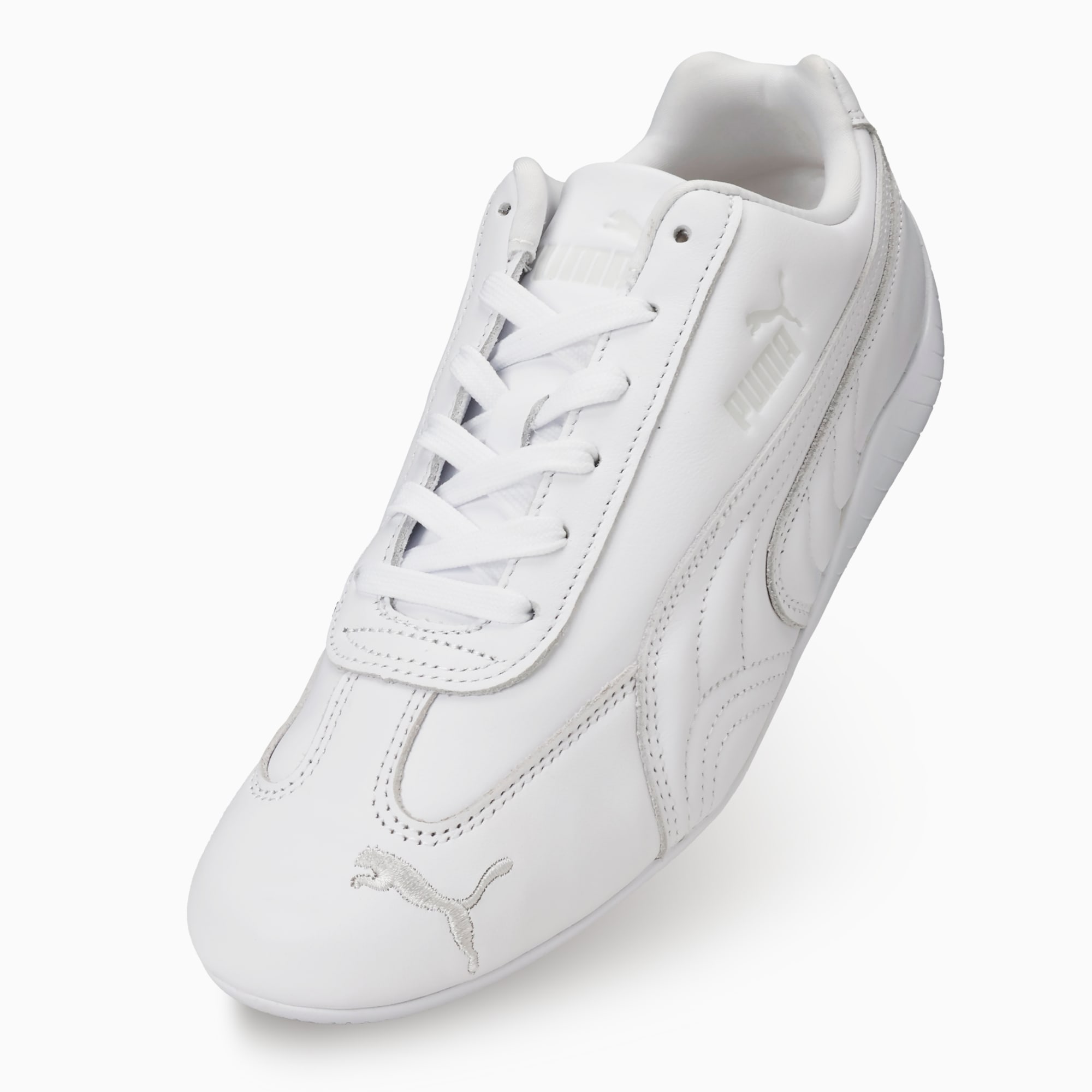 ユニセックス スピードキャット フルレザー スニーカー, PUMA White-Feather Gray, extralarge-JPN
