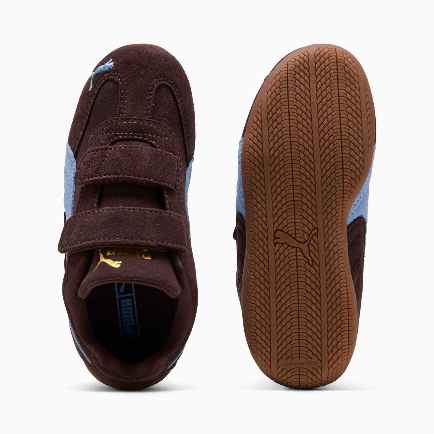 キッズ スピードキャット OG V スニーカー 17-21cm, Chocolate Brown-Team Light Blue, extralarge-JPN