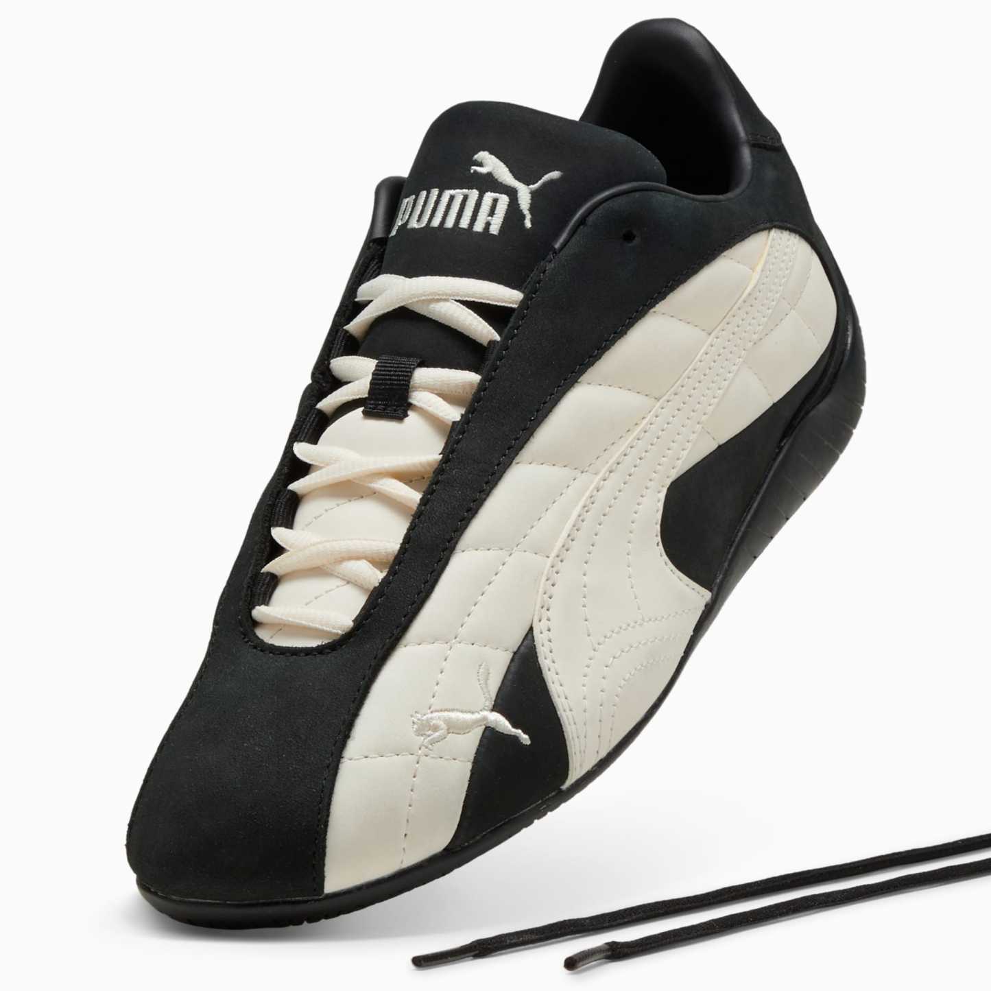 ユニセックス スピードキャット プラス キルテッド スニーカー, PUMA Black-Frosted Ivory, extralarge-JPN