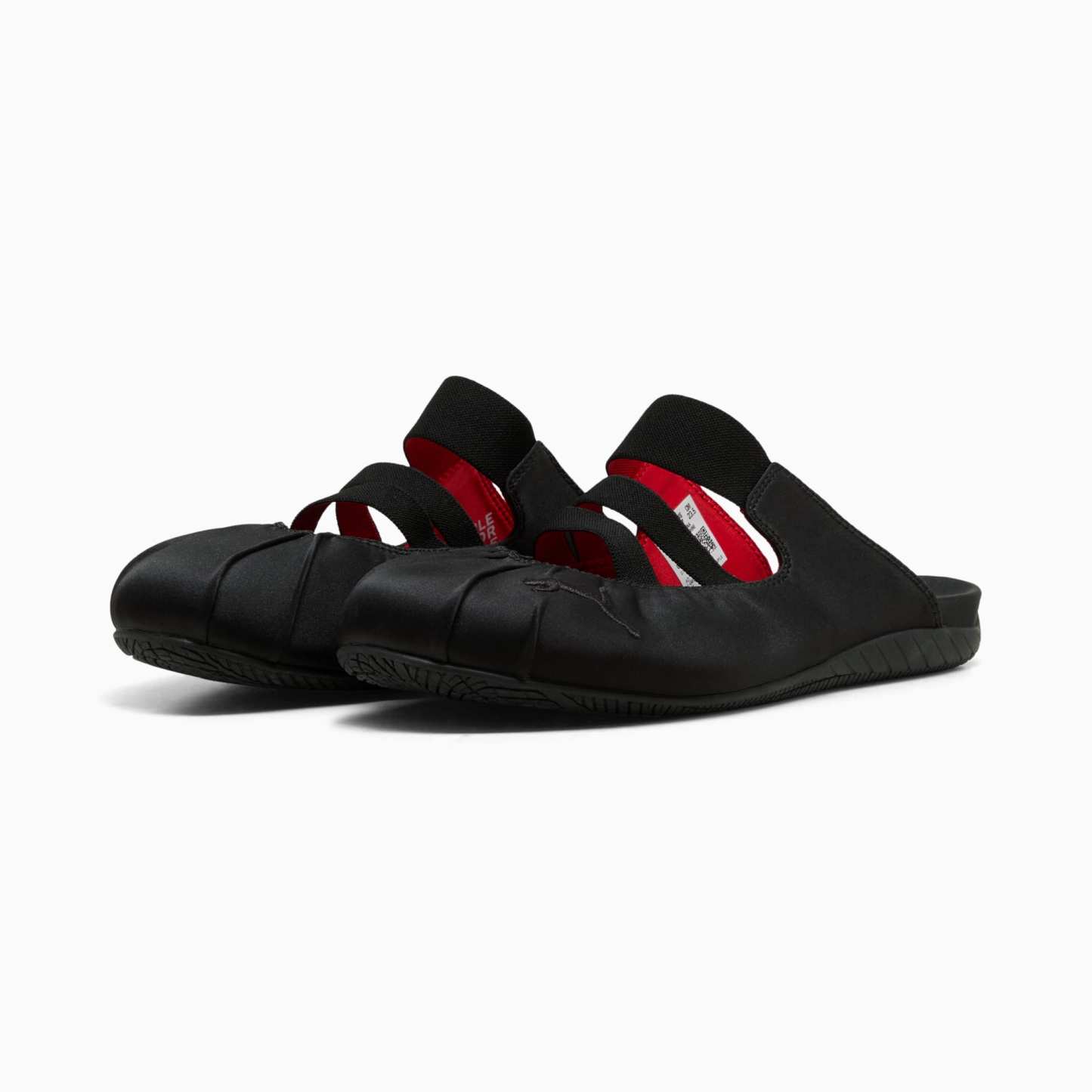 ウィメンズ スピードキャット ミュール サテン スニーカー, PUMA Black-For All Time Red, extralarge-JPN