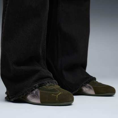 ユニセックス スピードキャット プレミアム スニーカー, Dark Olive-Matte Silver, extralarge-JPN