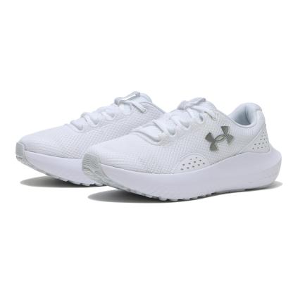 レディース 【UNDER ARMOUR】 アンダーアーマー W UA W Charged Surge 4 WIDE サージ4エクストラワイド 3028571 101WHT/DSG/MSV 101WHT/DSG/MSV