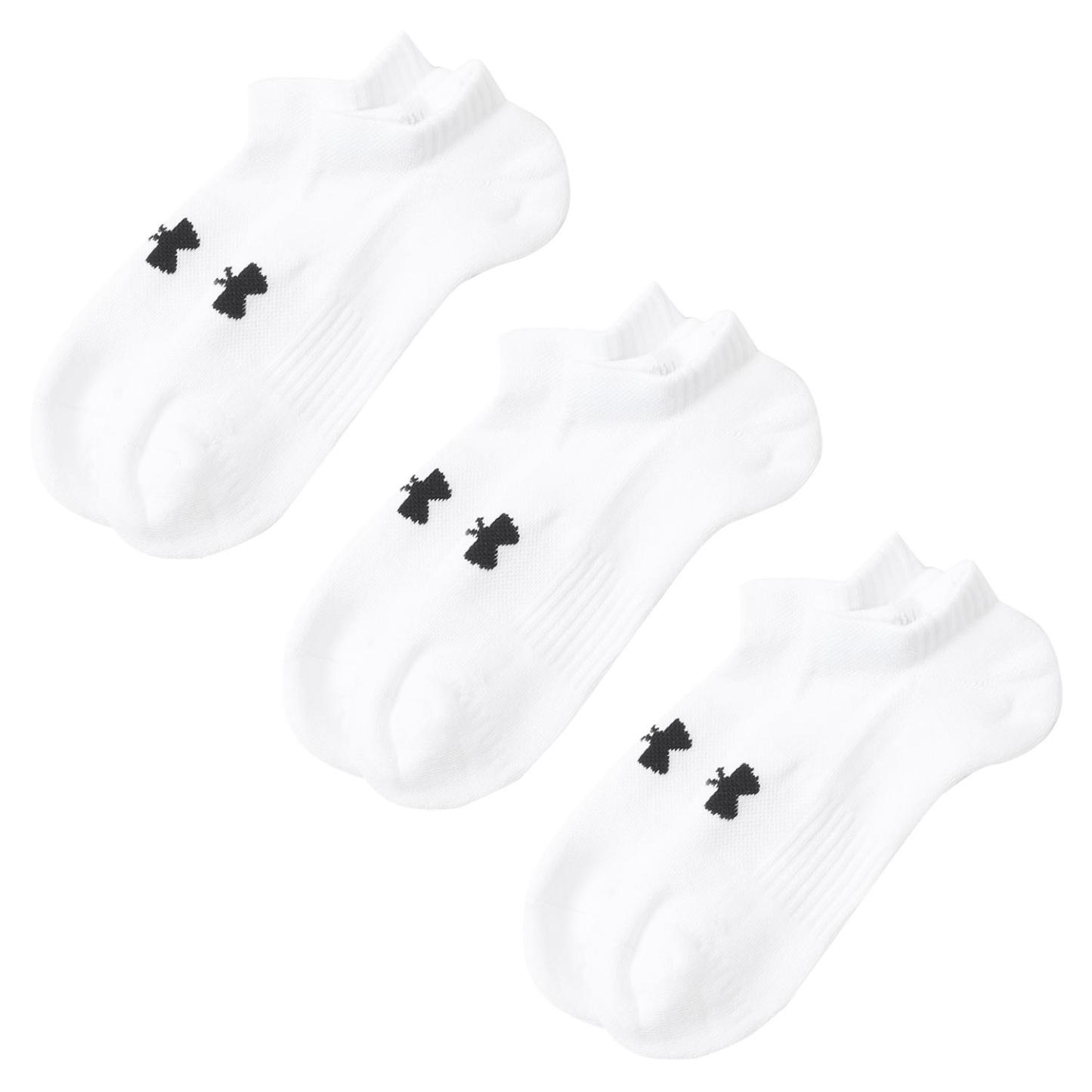 【UNDER ARMOURウェア】 アンダーアーマーウェア U UA TC 3pk No Show ソックス 1386313 001BLK/BLK/WHT 100WHT/WHT/BLK