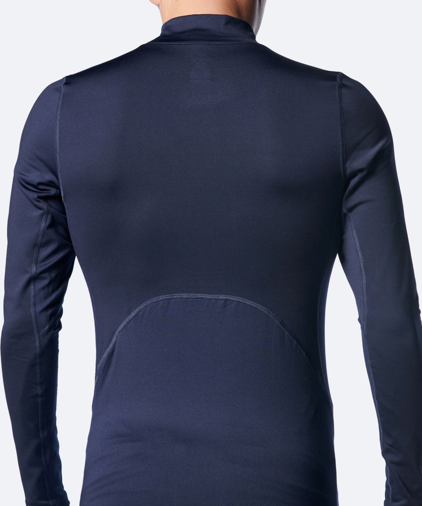 UAコールドギアアーマー コンプレッション ロングスリーブ モックネック シャツ（ベースボール/MEN） Midnight Navy(410)
