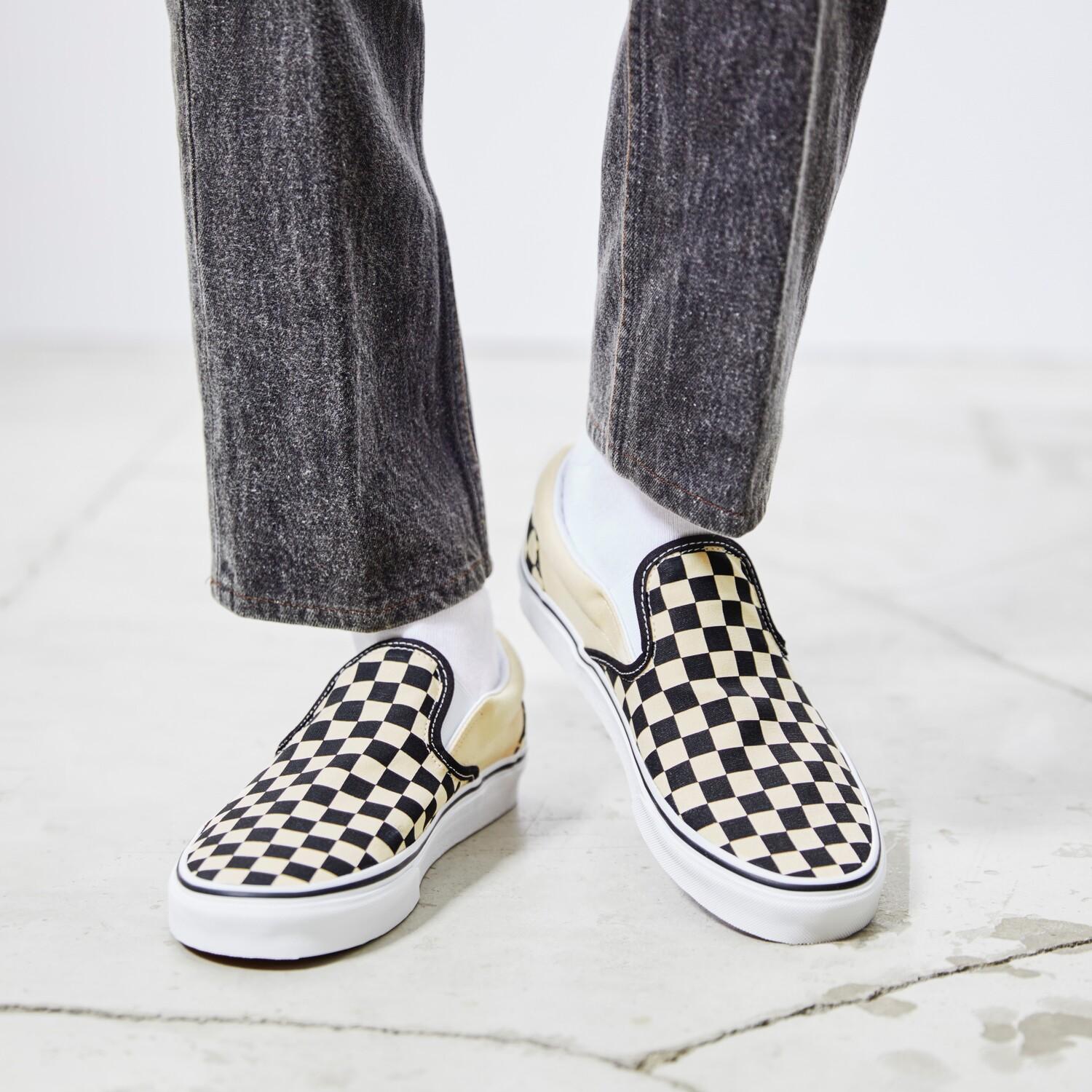 【VANS】 ヴァンズ SLIP ON スリッポン V98CLA M.BLACK(RB) BLK/WHT CHECK