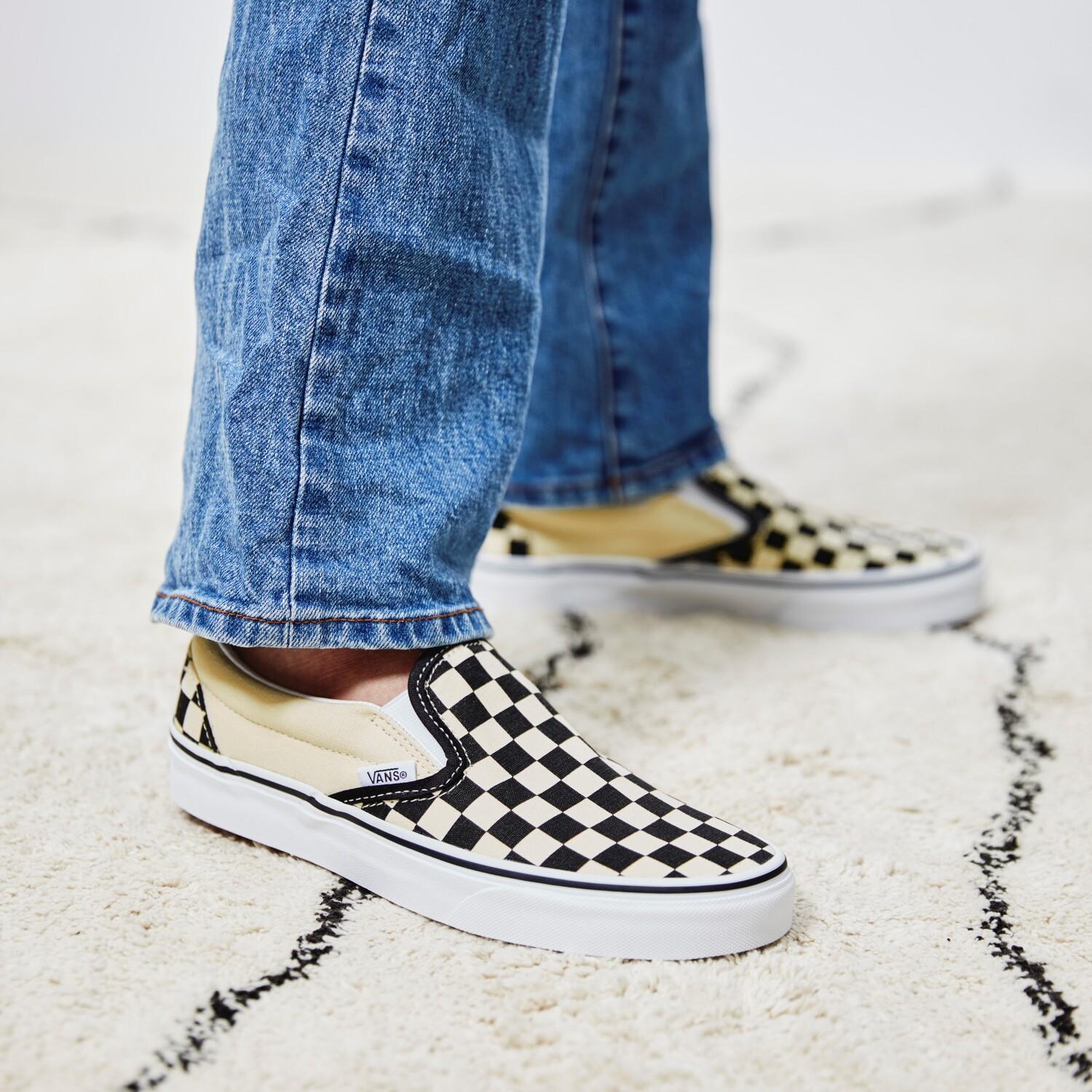 【VANS】 ヴァンズ SLIP ON スリッポン V98CLA M.BLACK(RB) BLK/WHT CHECK