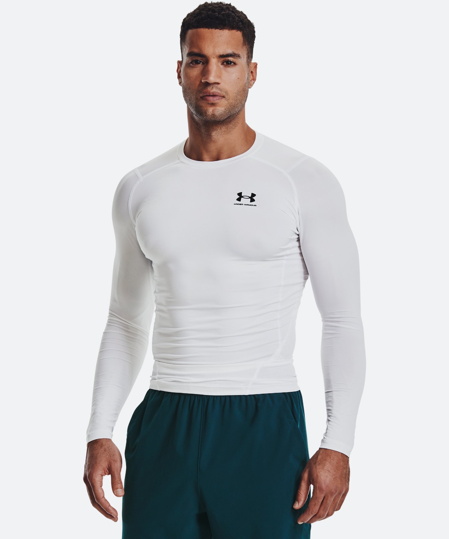 UAヒートギアアーマー コンプレッション ロングスリーブ シャツ（トレーニング/MEN） White / Black(100)