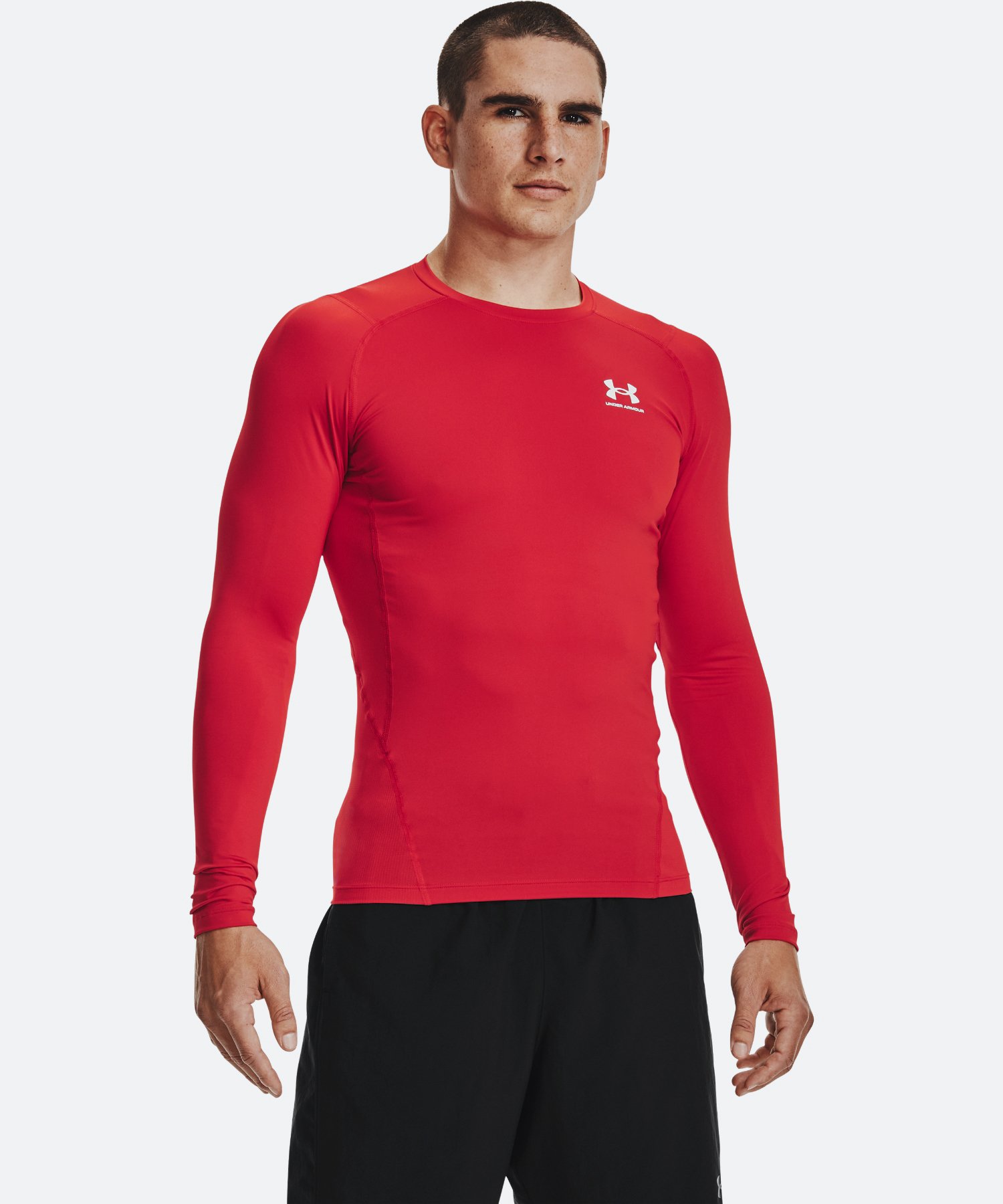 UAヒートギアアーマー コンプレッション ロングスリーブ シャツ（トレーニング/MEN） Red / White(600)