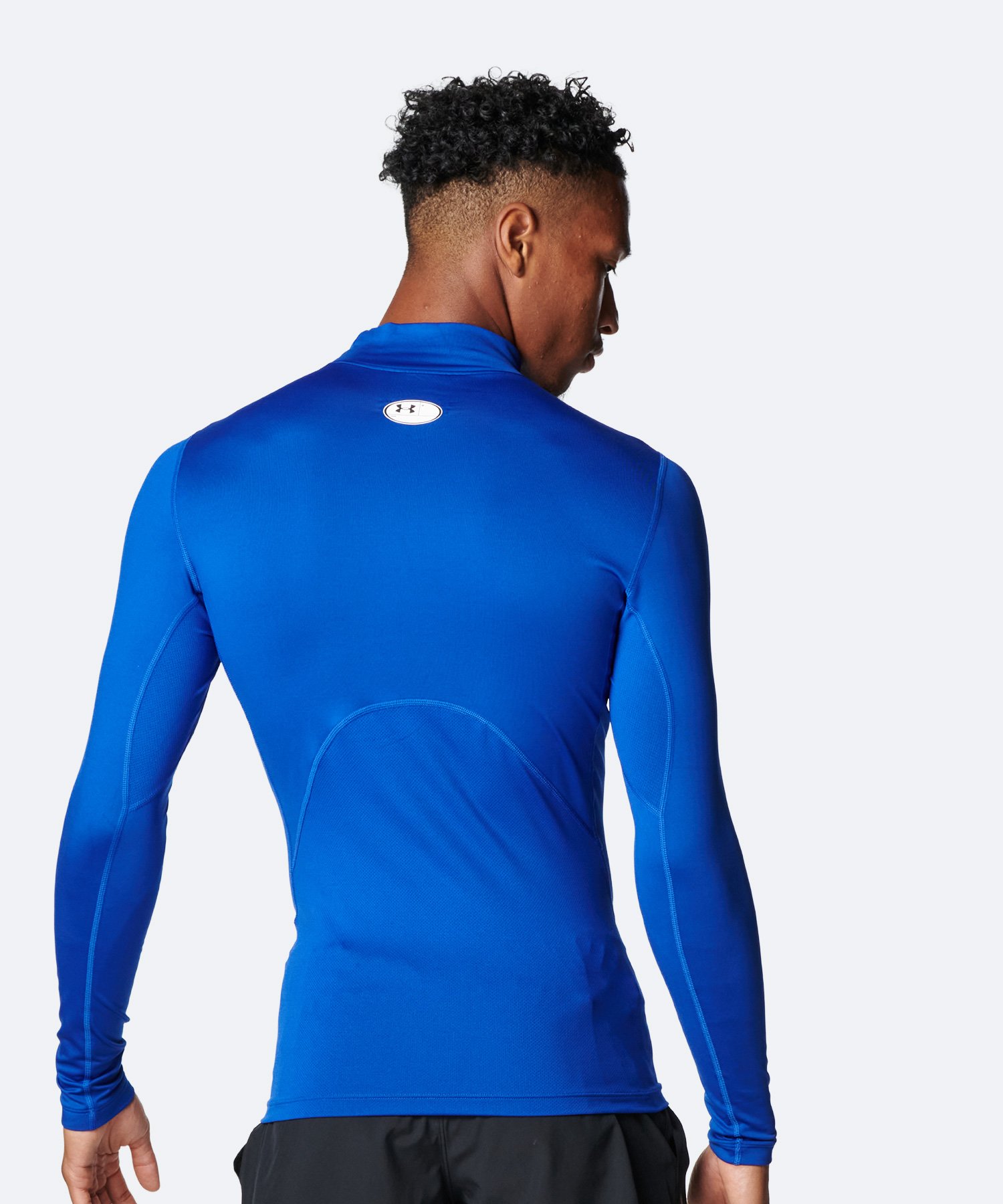 UAコールドギアアーマー コンプレッション ロングスリーブ モックネック シャツ（トレーニング/MEN） Royal / White(400)