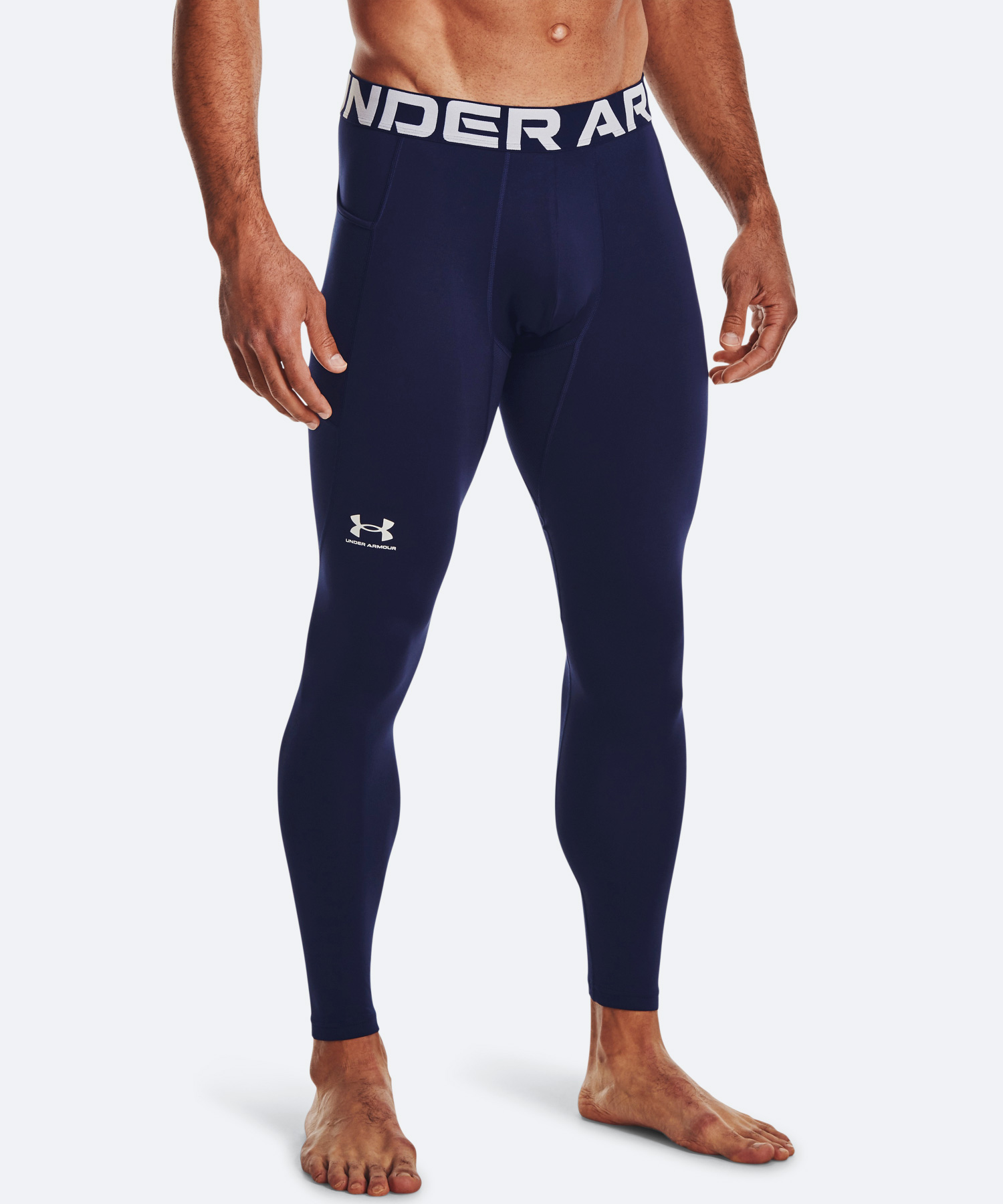 UAコールドギアアーマー レギンス（トレーニング/MEN） Midnight Navy / White(410)