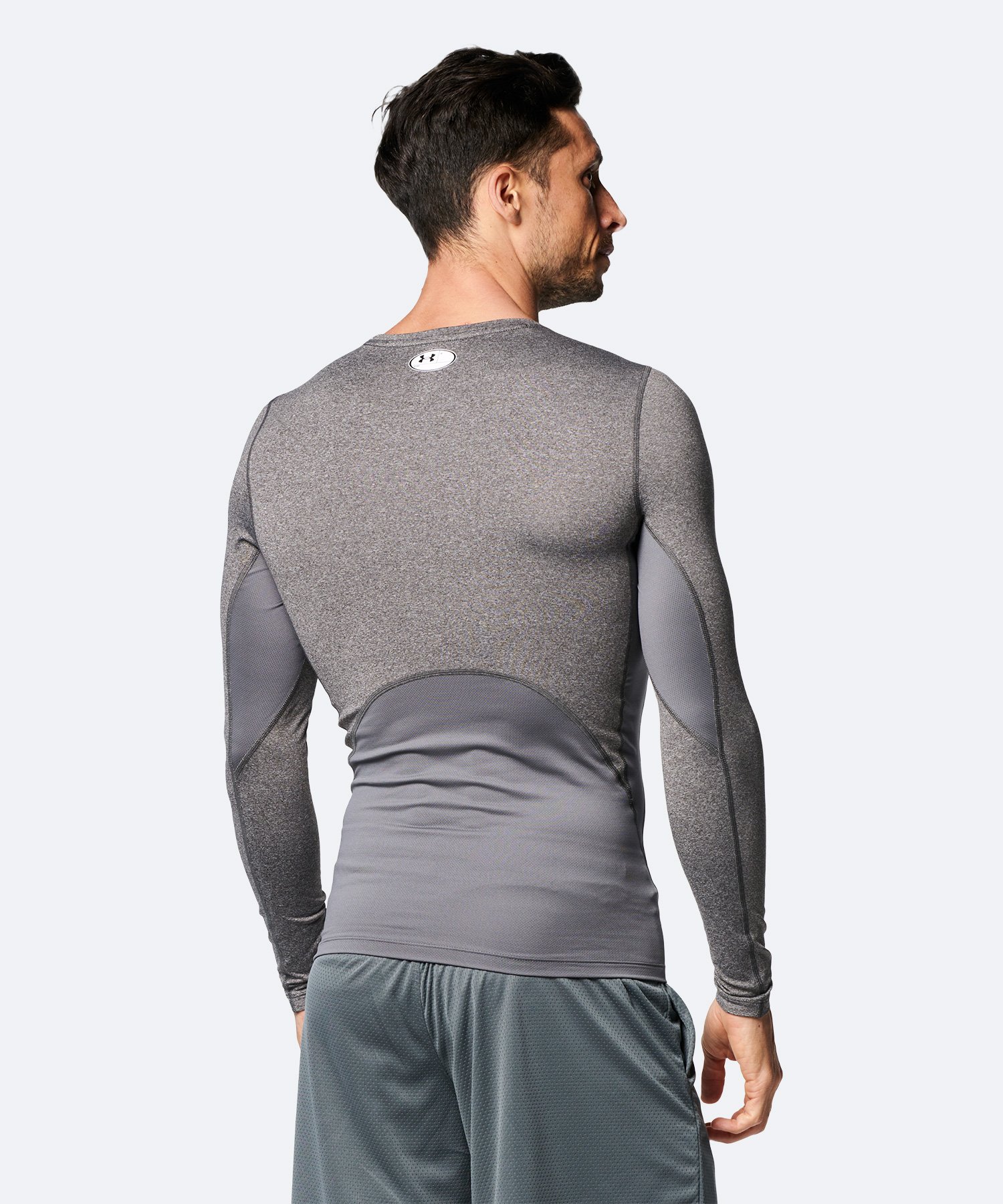 UAコールドギアアーマー クルーネック シャツ（トレーニング/MEN） Charcoal Light Heather(019)