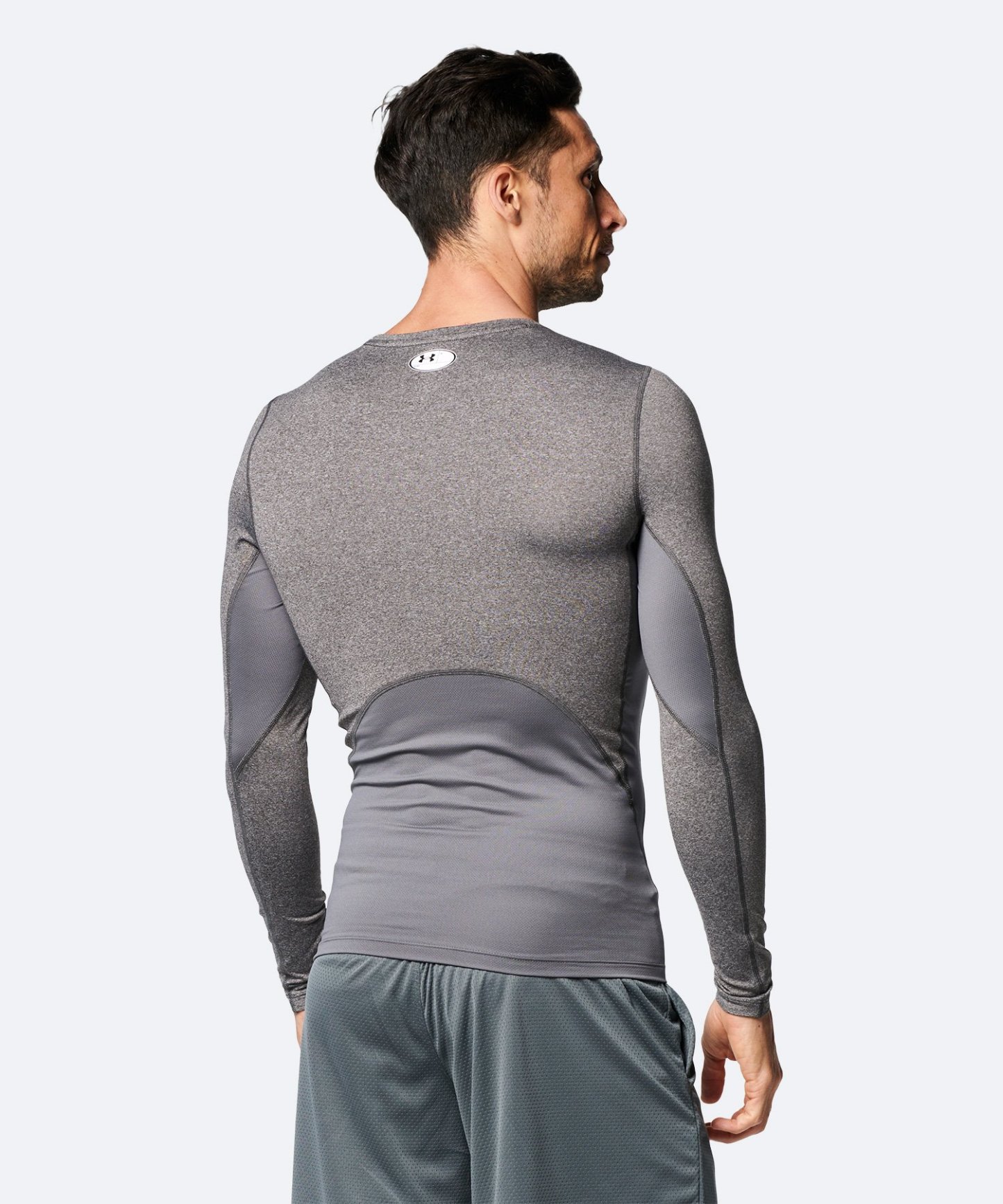 UAコールドギアアーマー クルーネック シャツ（トレーニング/MEN） Charcoal Light Heather(019)