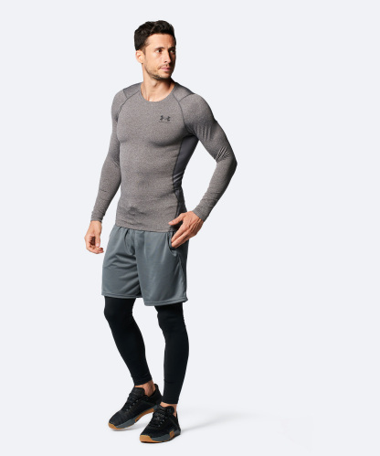 UAコールドギアアーマー クルーネック シャツ（トレーニング/MEN） Charcoal Light Heather(019)