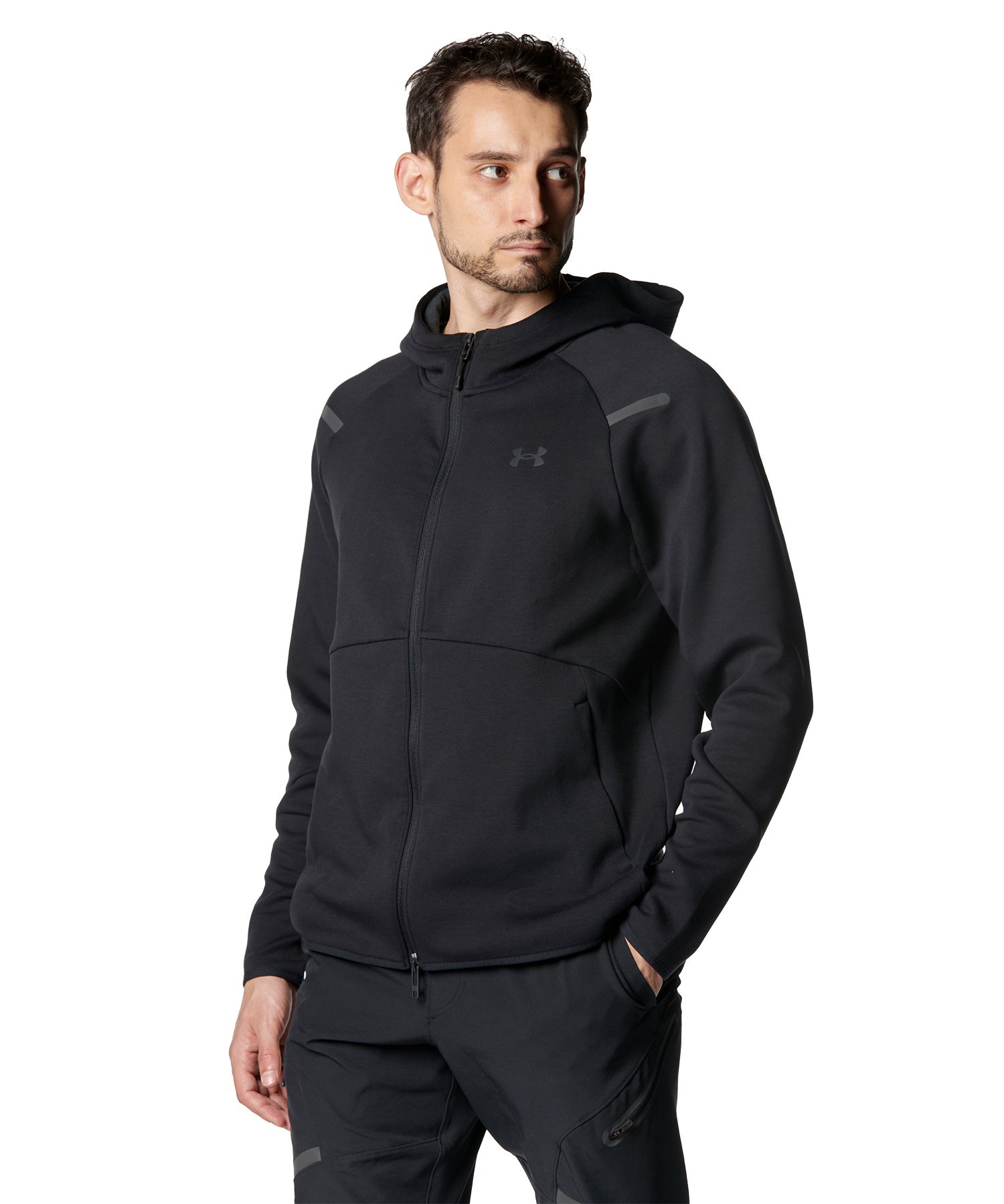 UAアンストッパブル フリース フルジップ フーディー（トレーニング/MEN） Black / Black(001)