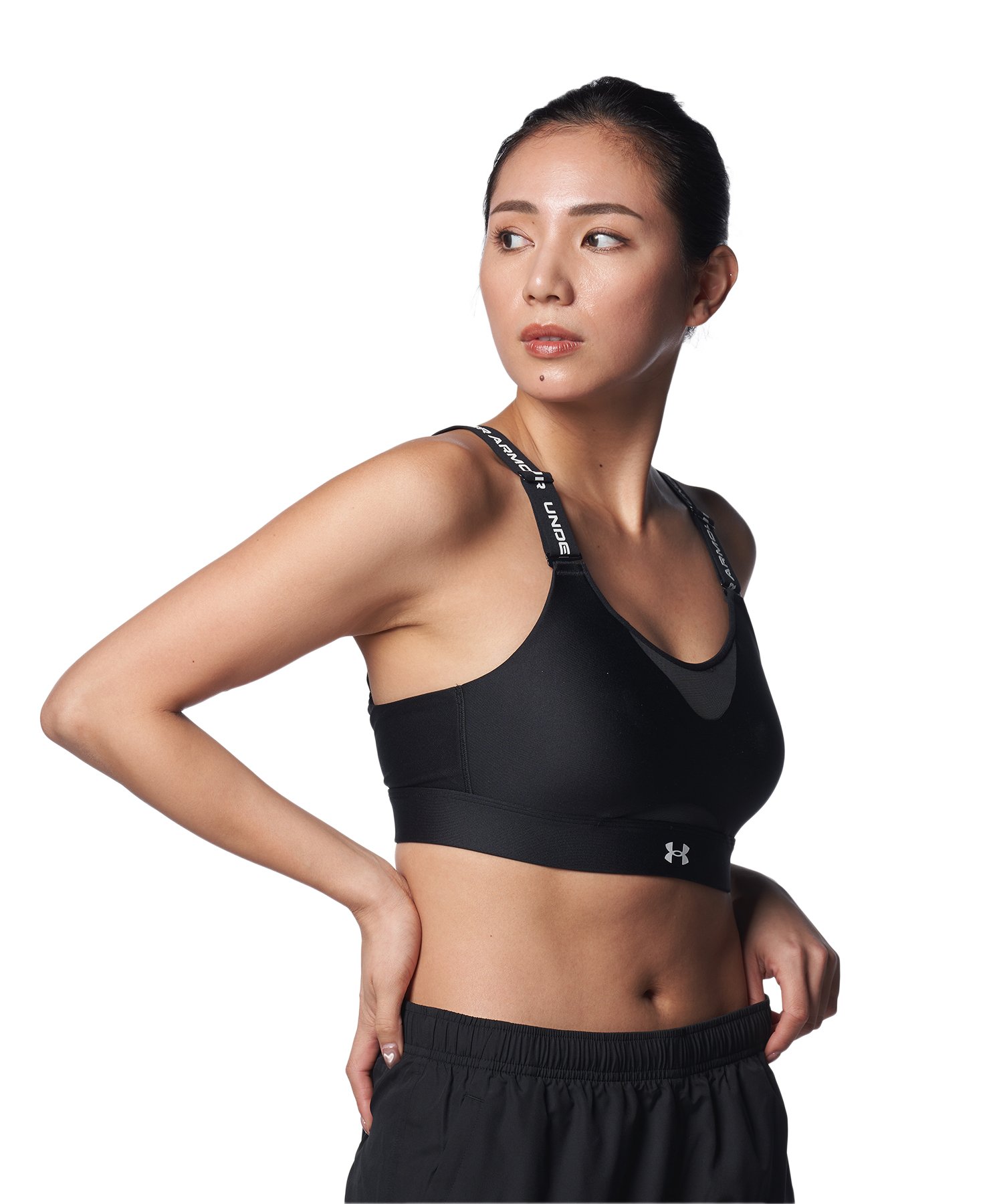 UAインフィニティブラ2.0 ハイサポート（トレーニング/WOMEN） Black / White(001)