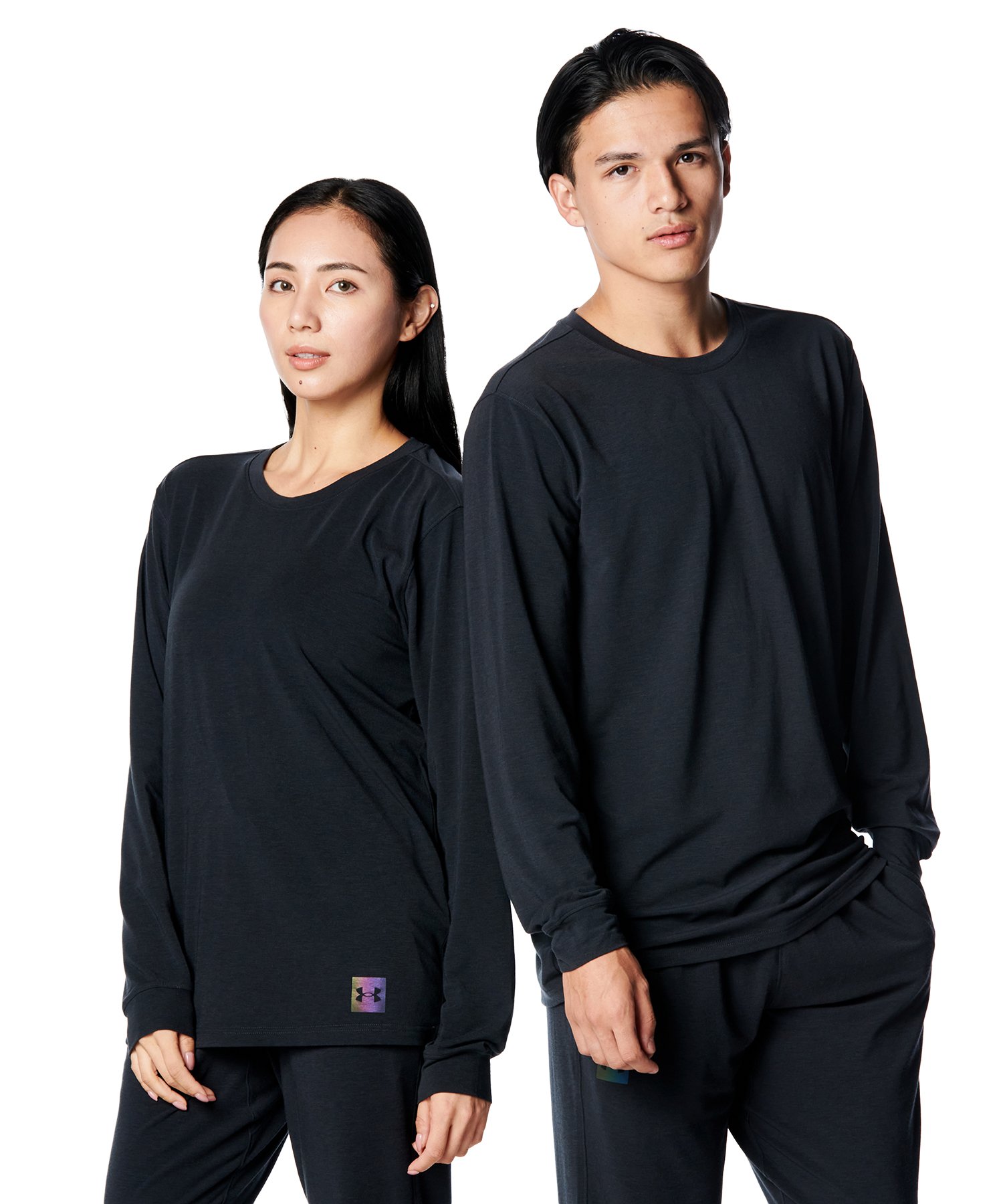 UAアスリートリカバリー スリープ ロングスリーブ シャツ（リカバリー/UNISEX） Black(001)