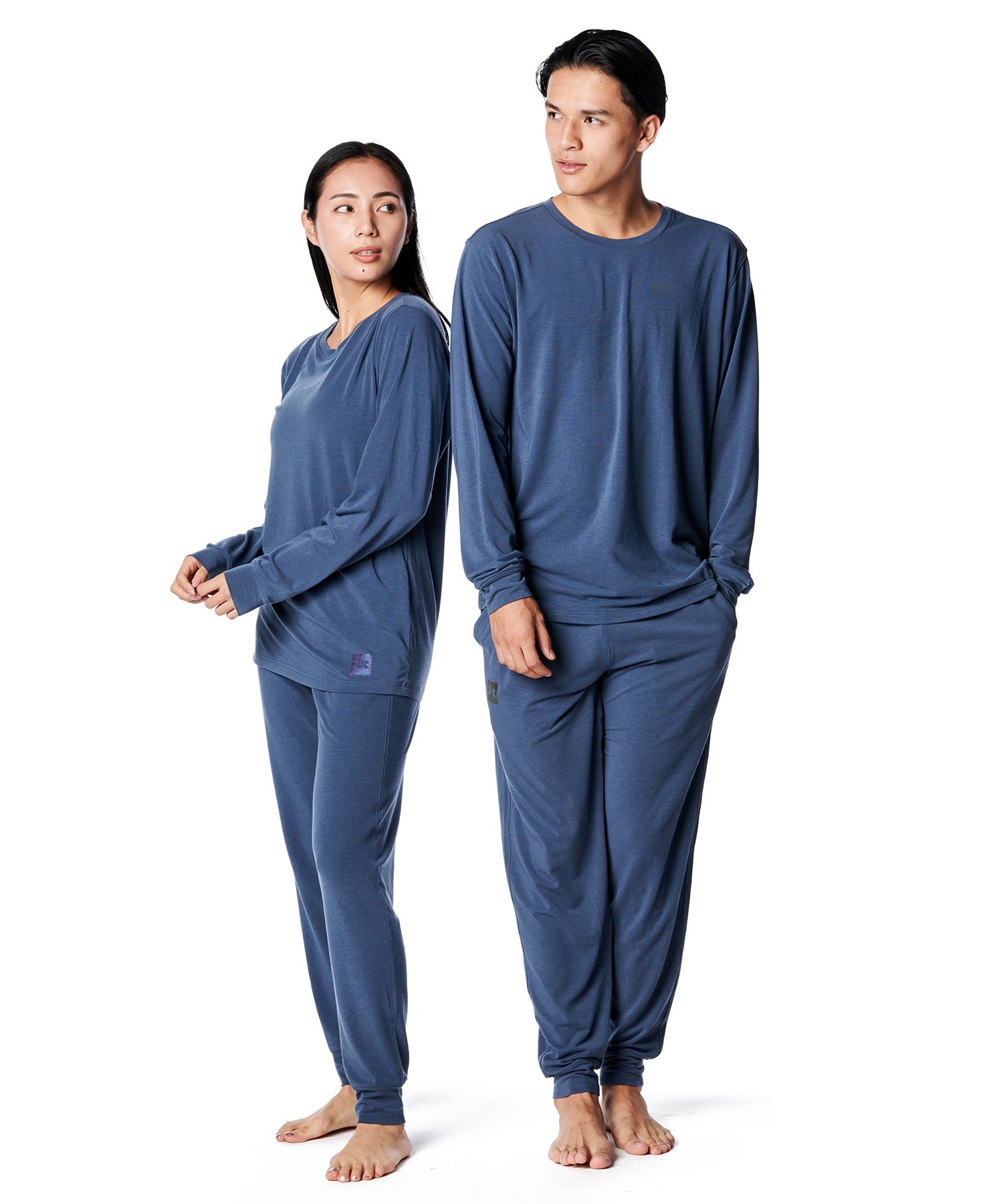 UAアスリートリカバリー スリープ ロングスリーブ シャツ（リカバリー/UNISEX） Downpour Gray(044)