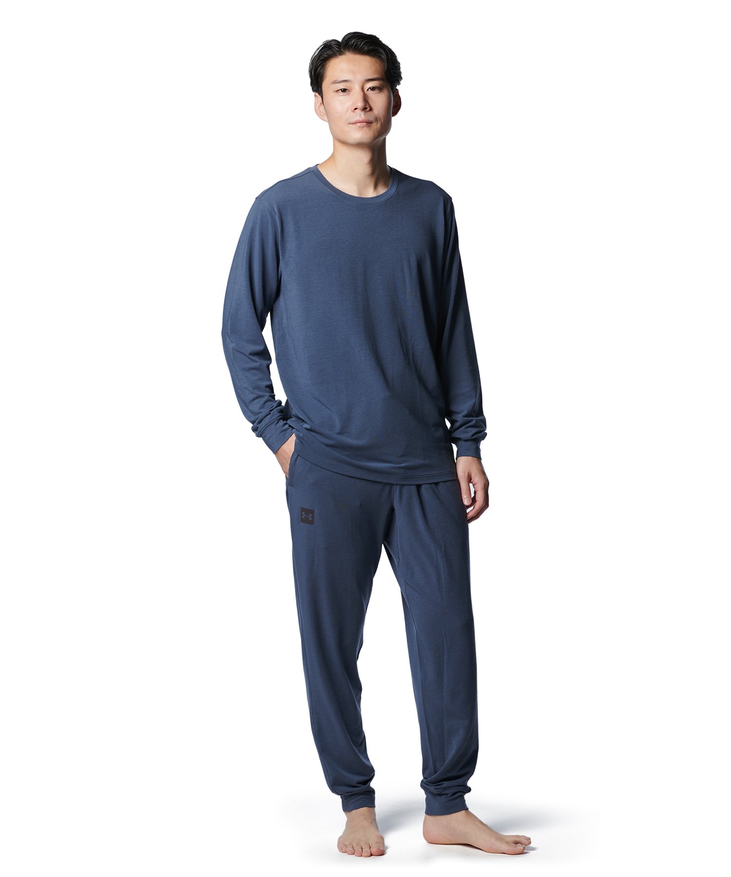 UAアスリートリカバリー スリープ ロングスリーブ シャツ（リカバリー/UNISEX） Downpour Gray(044)