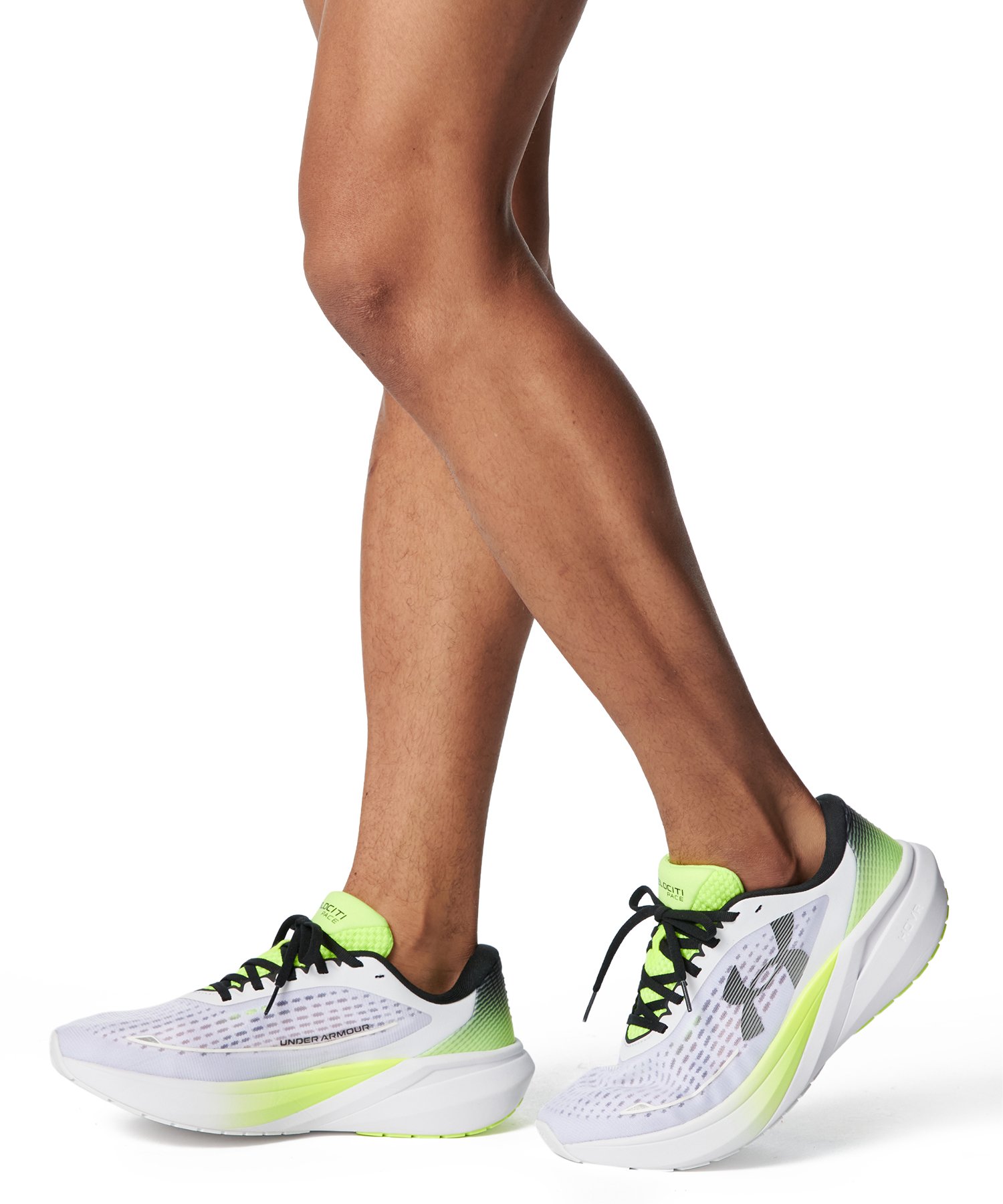 UAベロシティ ペース（ランニング/MEN） White / High Vis Yellow(100)