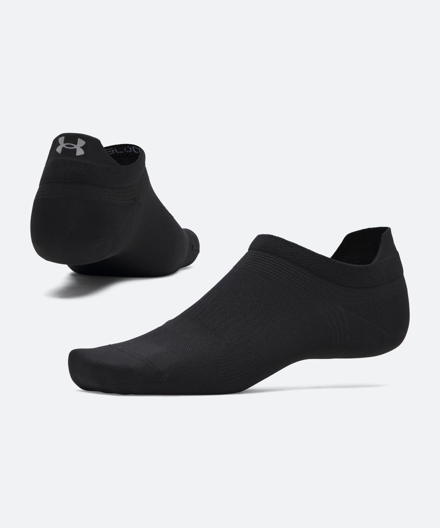 UAベロシティ ノーショー ソックス（ランニング/UNISEX） Ultimate Black(008)