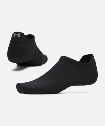 UAベロシティ ノーショー ソックス（ランニング/UNISEX） Ultimate Black(008)