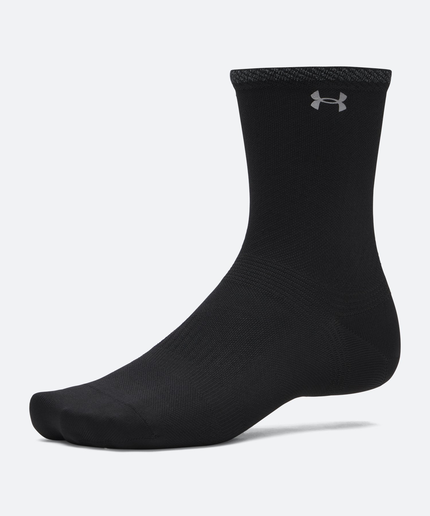 UAベロシティ クルー ソックス（ランニング/UNISEX） Ultimate Black(008)
