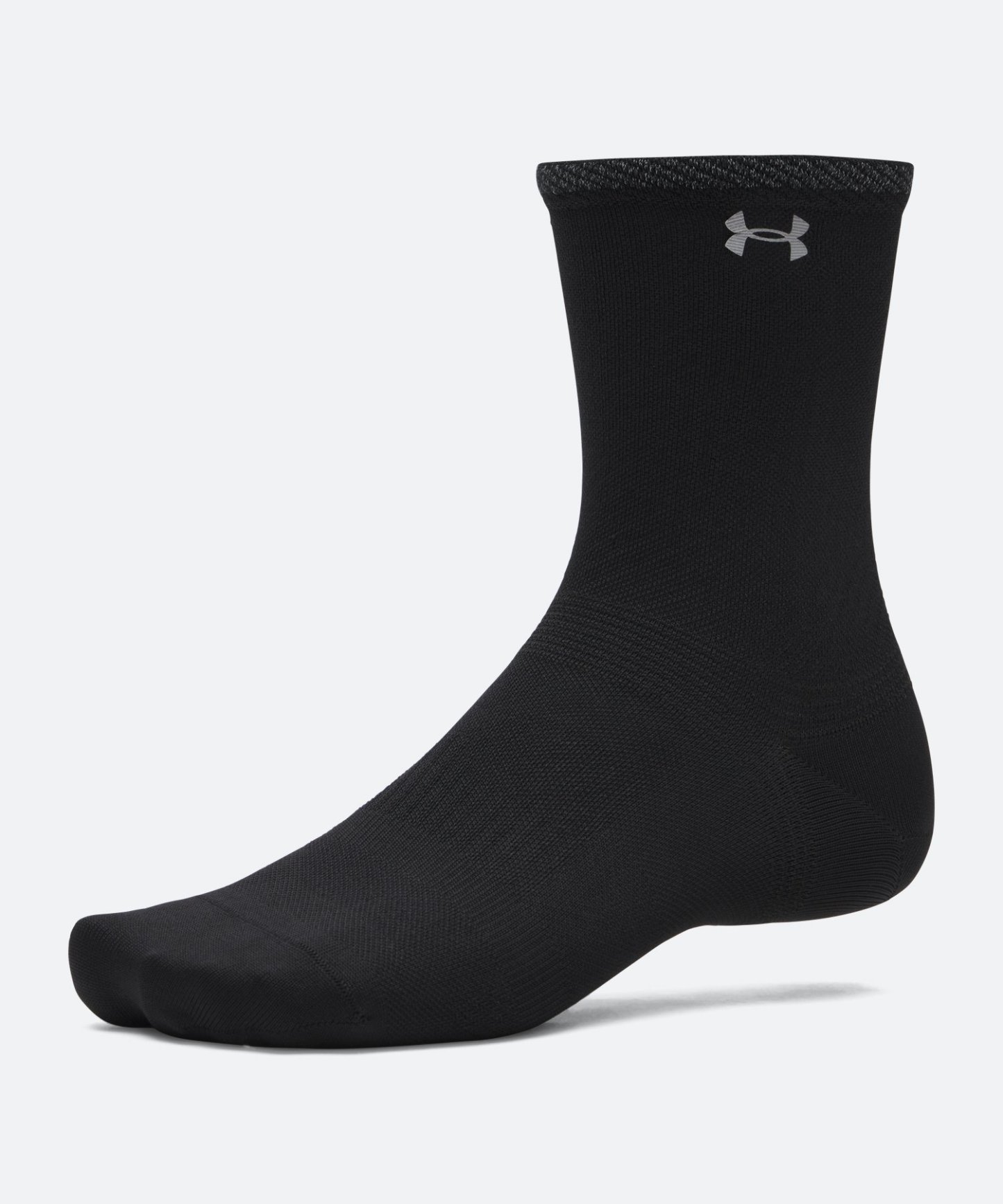 UAベロシティ クルー ソックス（ランニング/UNISEX） Ultimate Black(008)