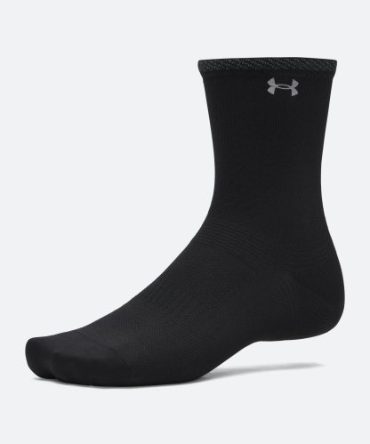 UAベロシティ クルー ソックス（ランニング/UNISEX） Ultimate Black(008)