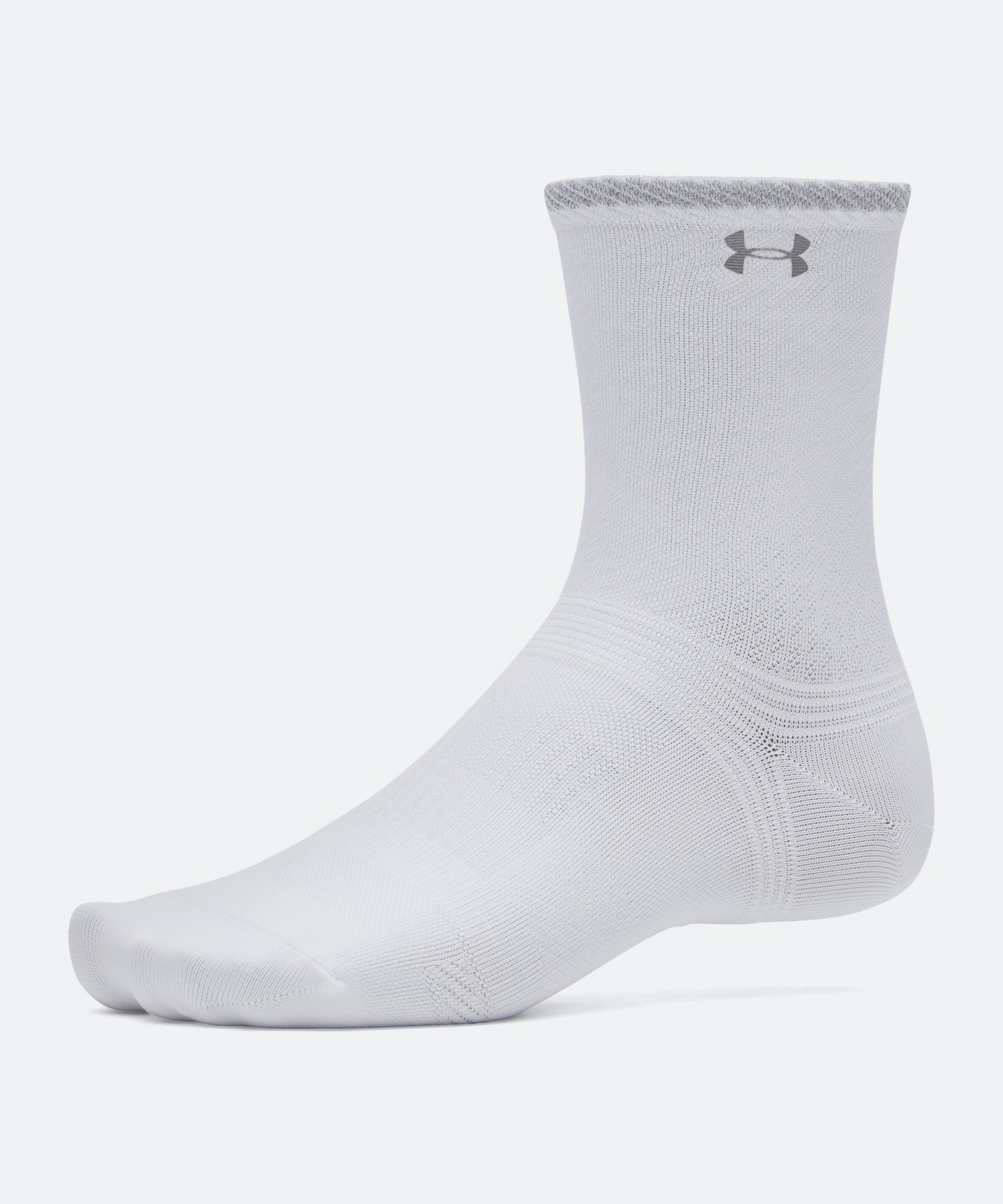 UAベロシティ クルー ソックス（ランニング/UNISEX） White / White / Reflective(100)