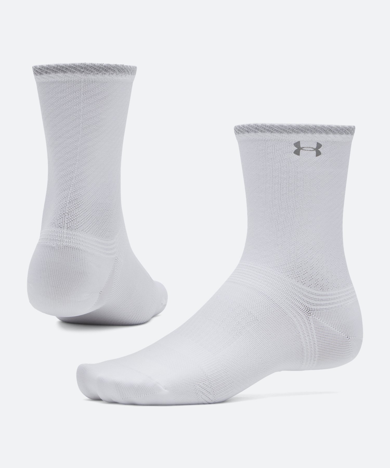 UAベロシティ クルー ソックス（ランニング/UNISEX） White / White / Reflective(100)