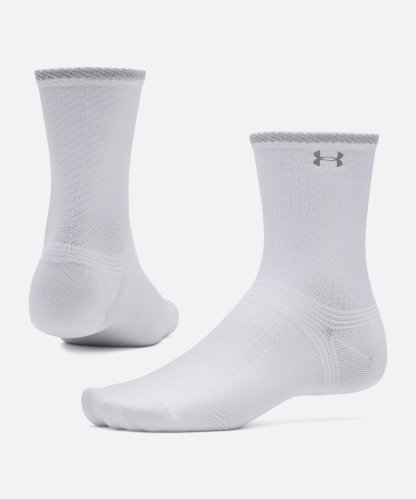 UAベロシティ クルー ソックス（ランニング/UNISEX） White / White / Reflective(100)