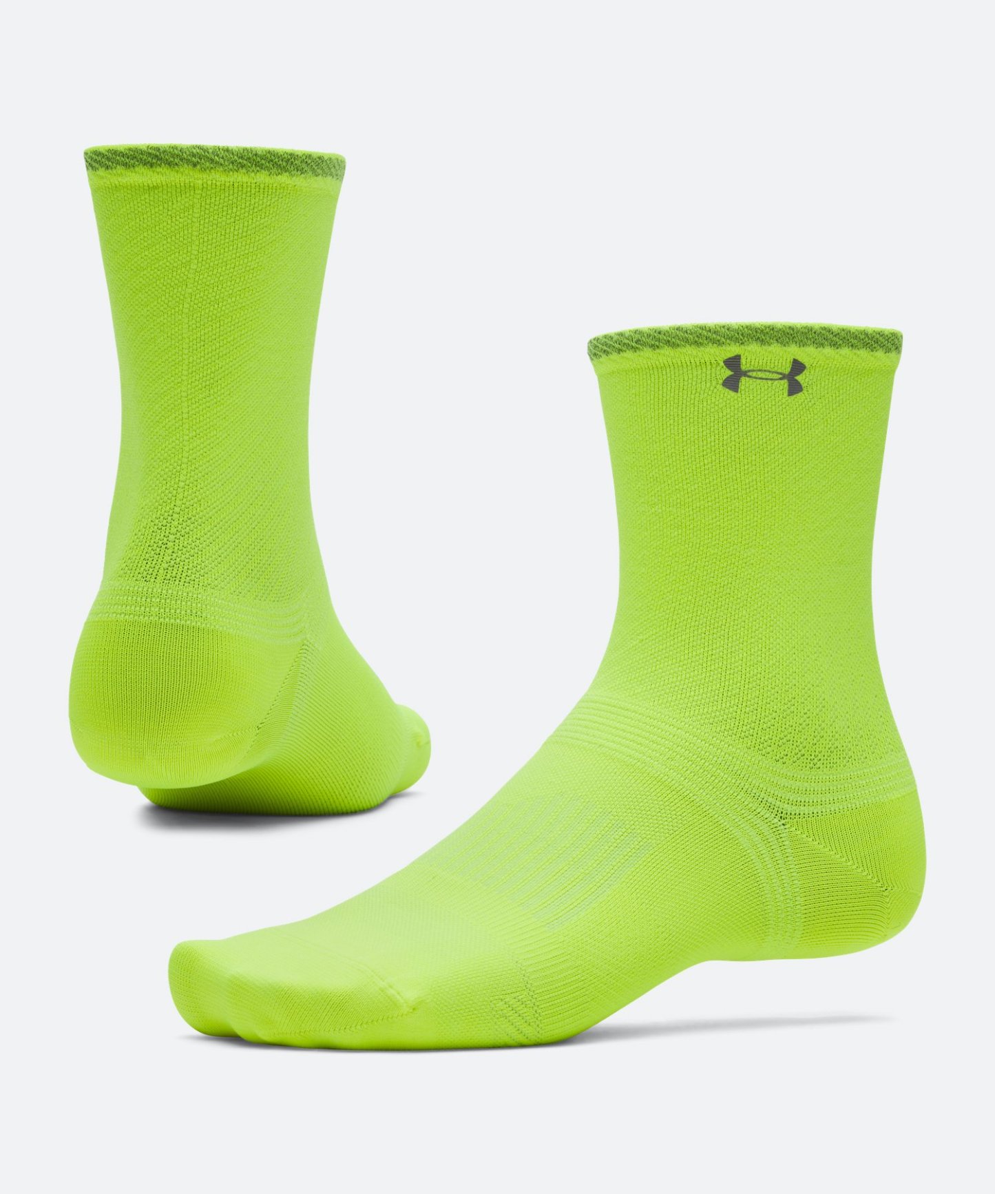UAベロシティ クルー ソックス（ランニング/UNISEX） High Vis Yellow(731)