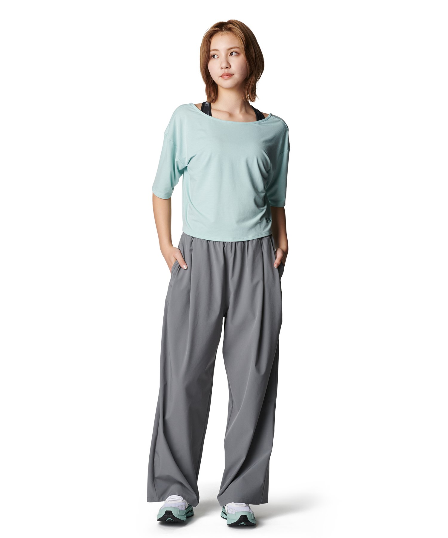 UAライバル ウーブン ワイド パンツ（ライフスタイル/WOMEN） Clay Green(709)