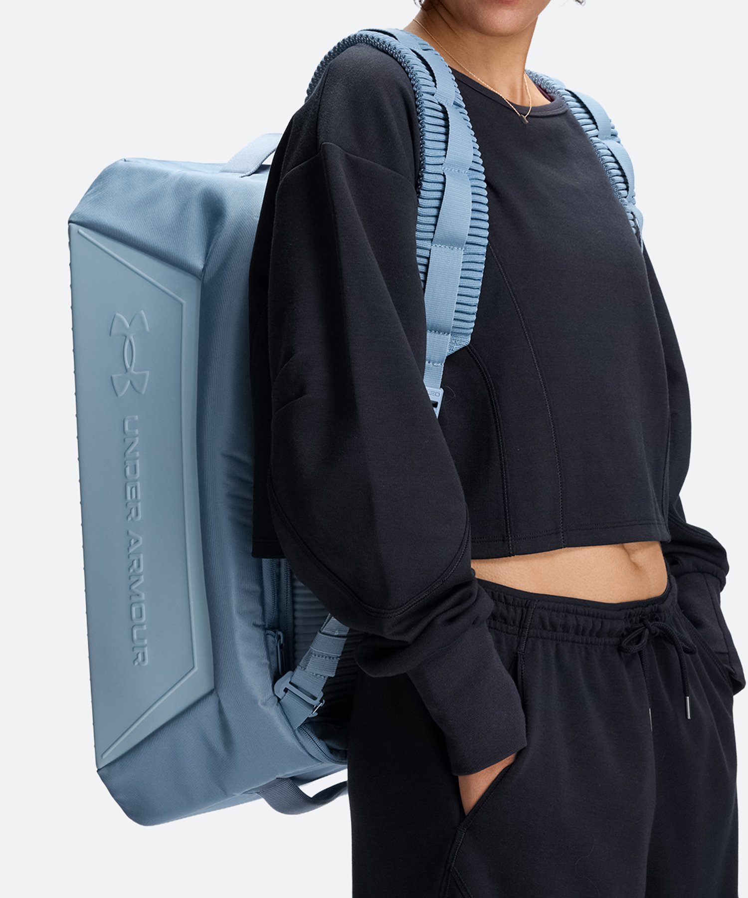 UA ノーウェイ バックパック ダッフル（トレーニング/UNISEX） Blue Wind / Blue Fog(448)