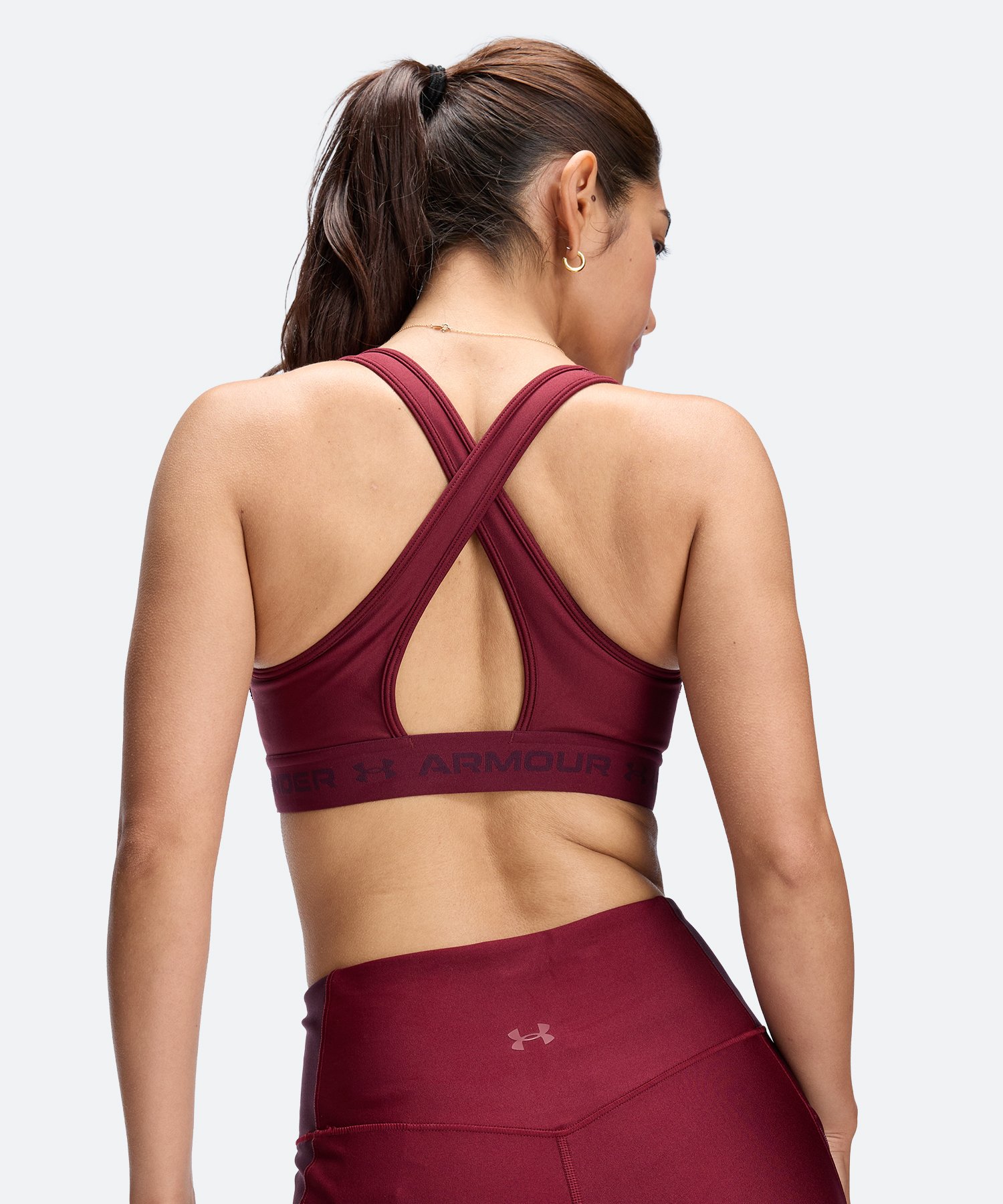 UAクロスバックブラ ミディアムサポート（トレーニング/WOMEN） Vintage Maroon(625)