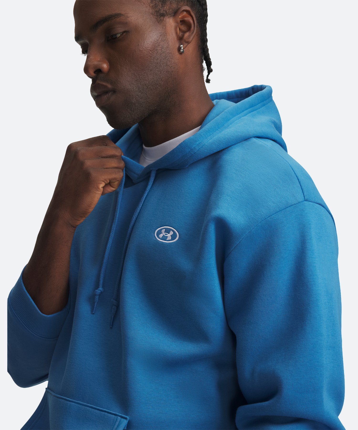 UAライバルフリース フーディー（ライフスタイル/MEN） Aegean Blue / White(430)