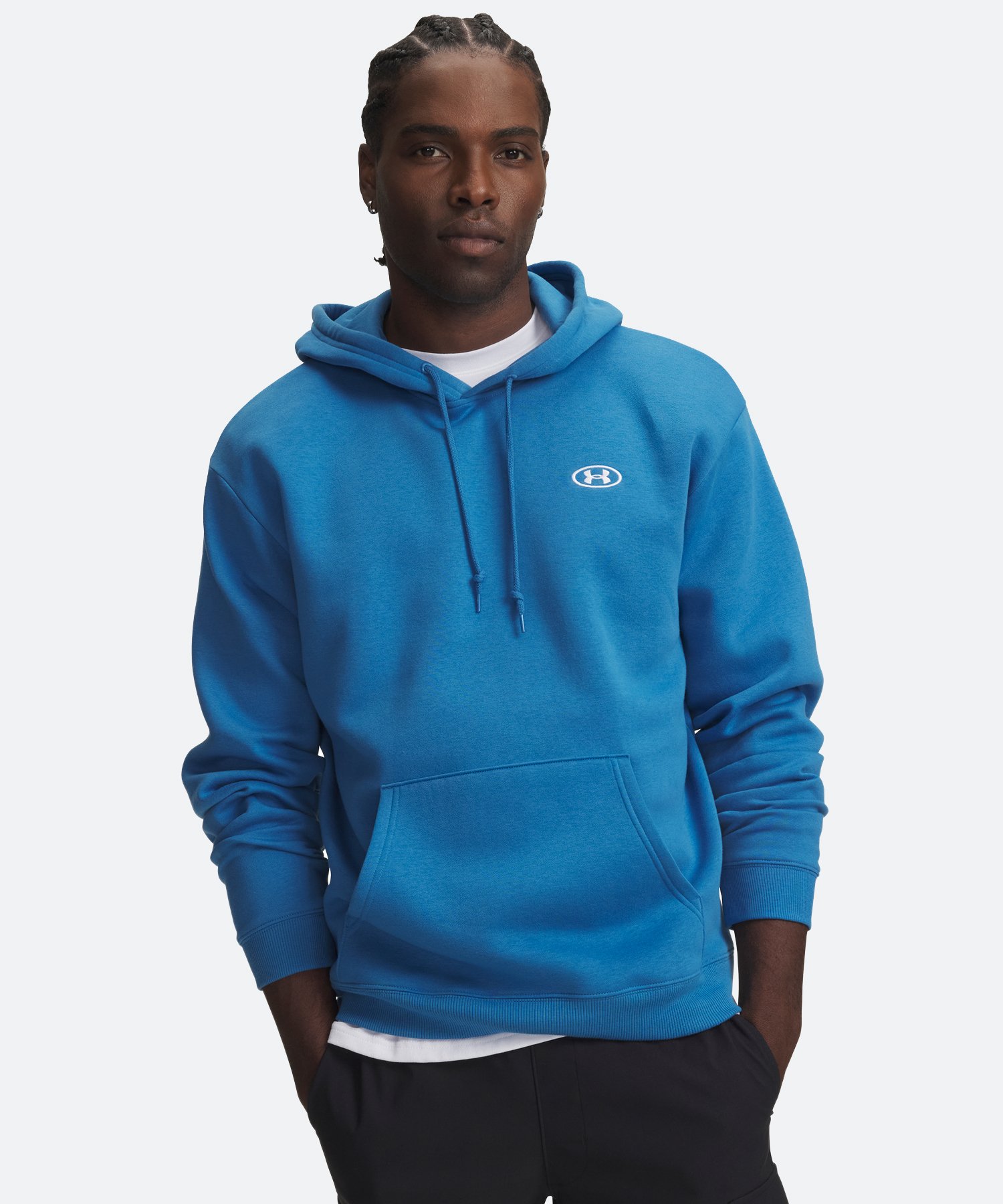 UAライバルフリース フーディー（ライフスタイル/MEN） Aegean Blue / White(430)