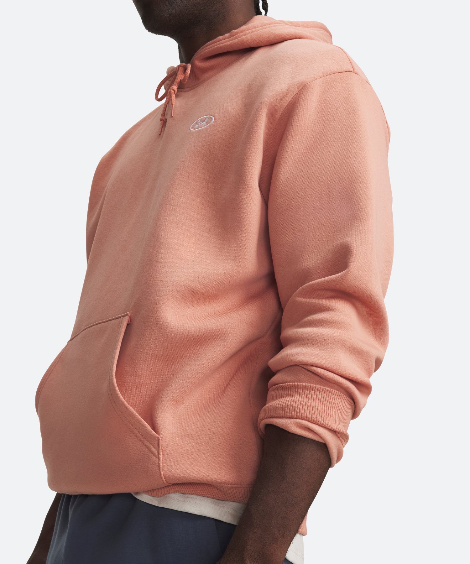UAライバルフリース フーディー（ライフスタイル/MEN） Canyon Pink / White(696)